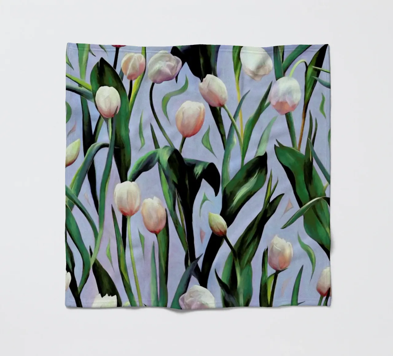 Waiting On The Blooming – Tulip Pattern manta de franela de Micklyn Le Feuvre