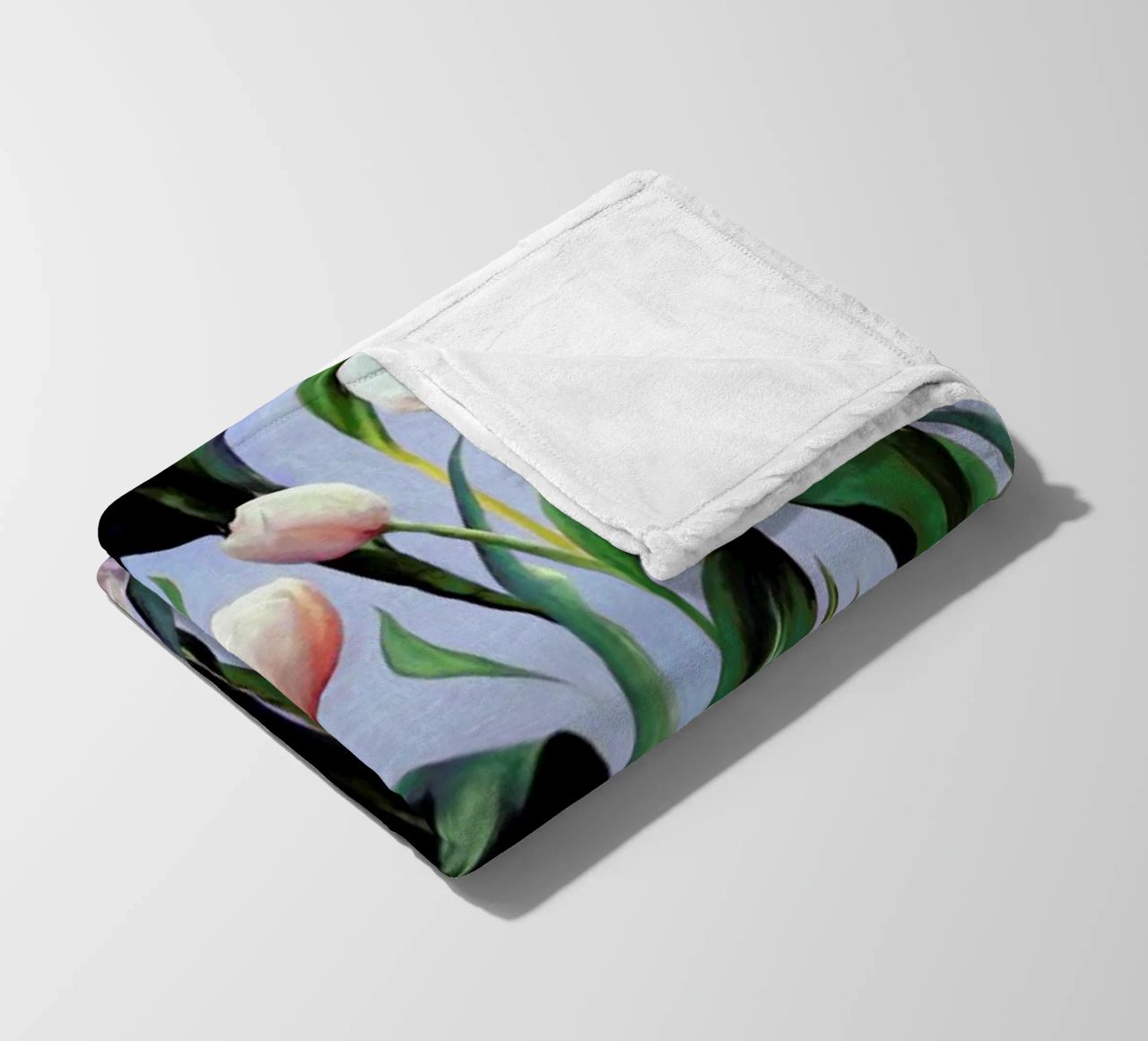 Waiting On The Blooming – Tulip Pattern coperta in pile da Micklyn Le Feuvre