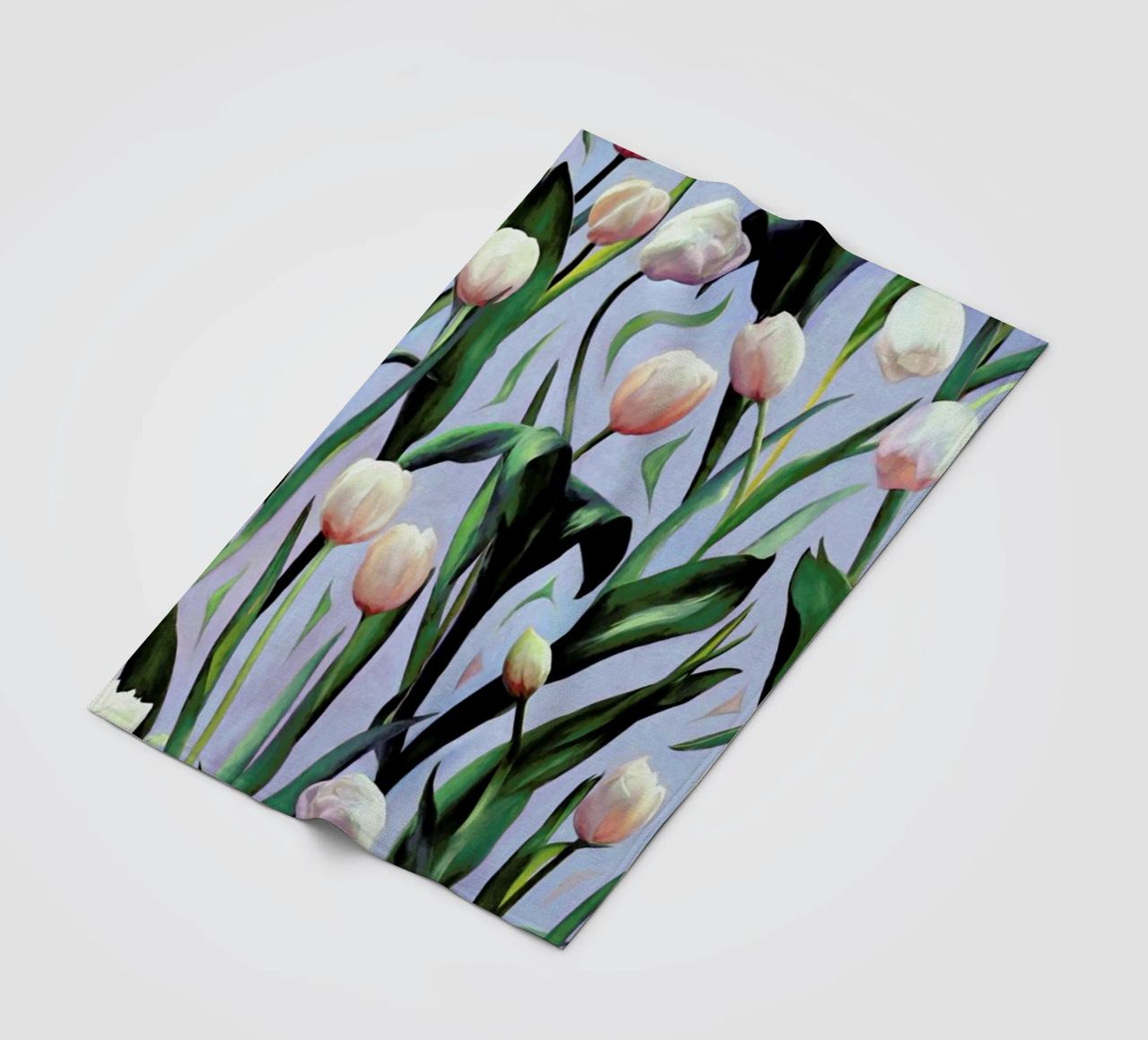 Waiting On The Blooming – Tulip Pattern coperta in pile da Micklyn Le Feuvre