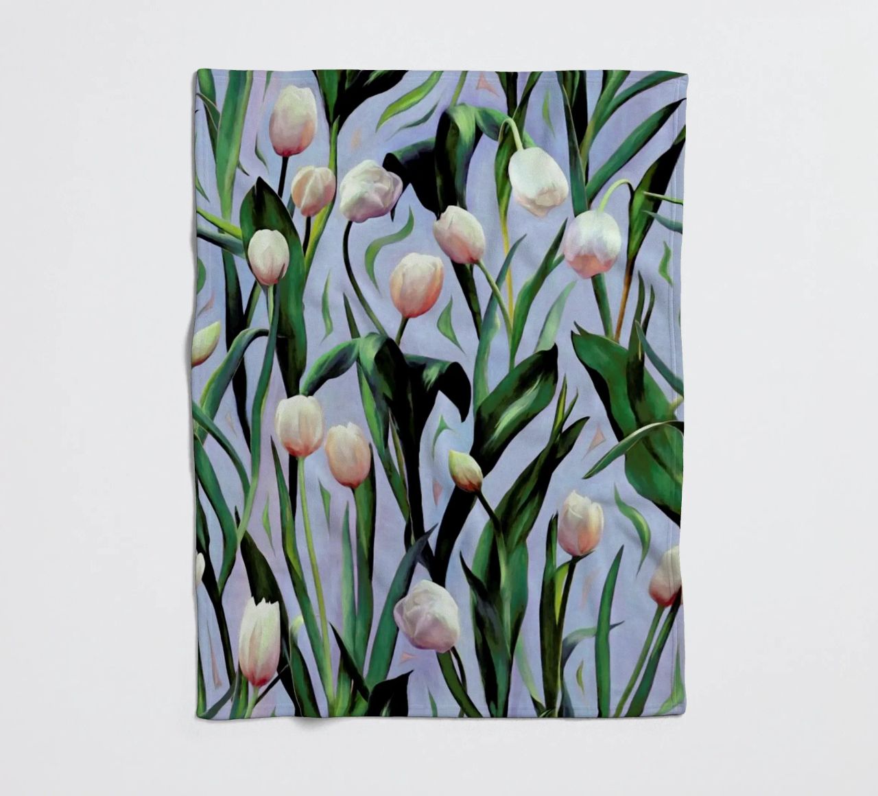 Waiting On The Blooming – Tulip Pattern coperta in pile da Micklyn Le Feuvre