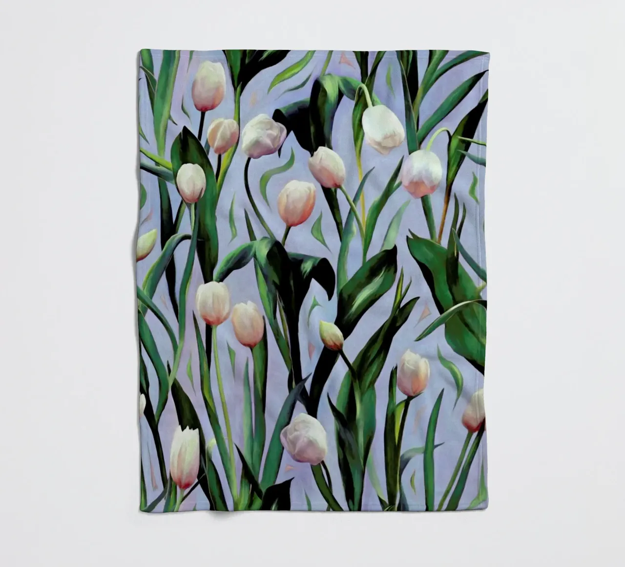 Waiting On The Blooming – Tulip Pattern manta de franela de Micklyn Le Feuvre