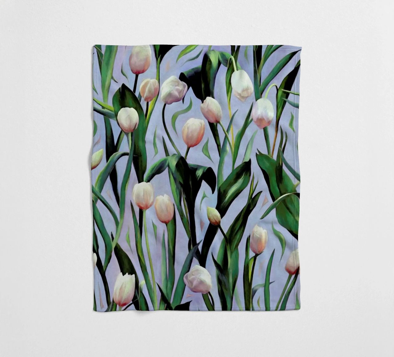 Waiting On The Blooming – Tulip Pattern coperta in pile da Micklyn Le Feuvre