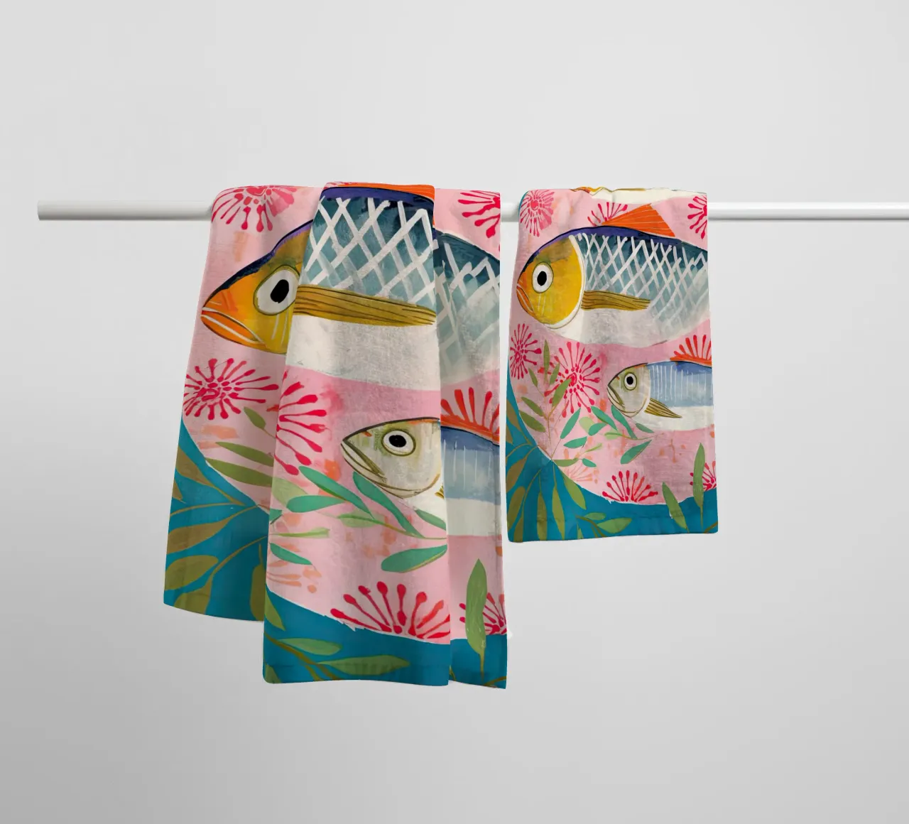 Pinne e fiori asciugamano da bagno da DaarbyN