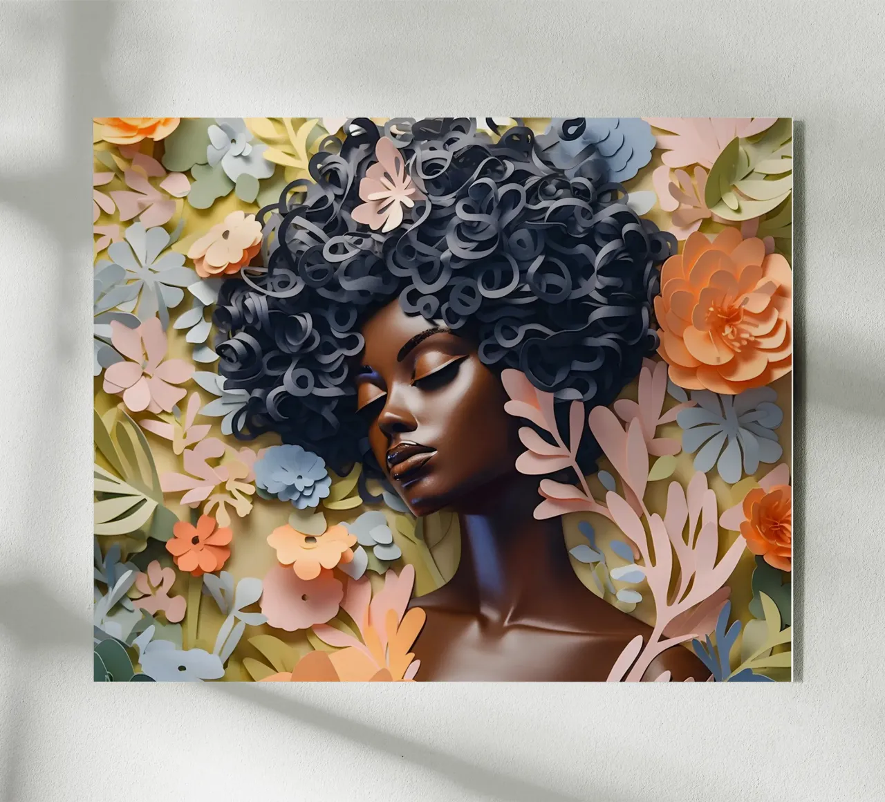 Donna con fiori no. 6 plexiglass da Yaso Design & Art Women & Flowers