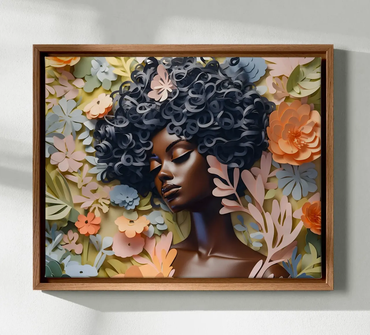 Donna con fiori no. 6 tela da Yaso Design & Art Women & Flowers