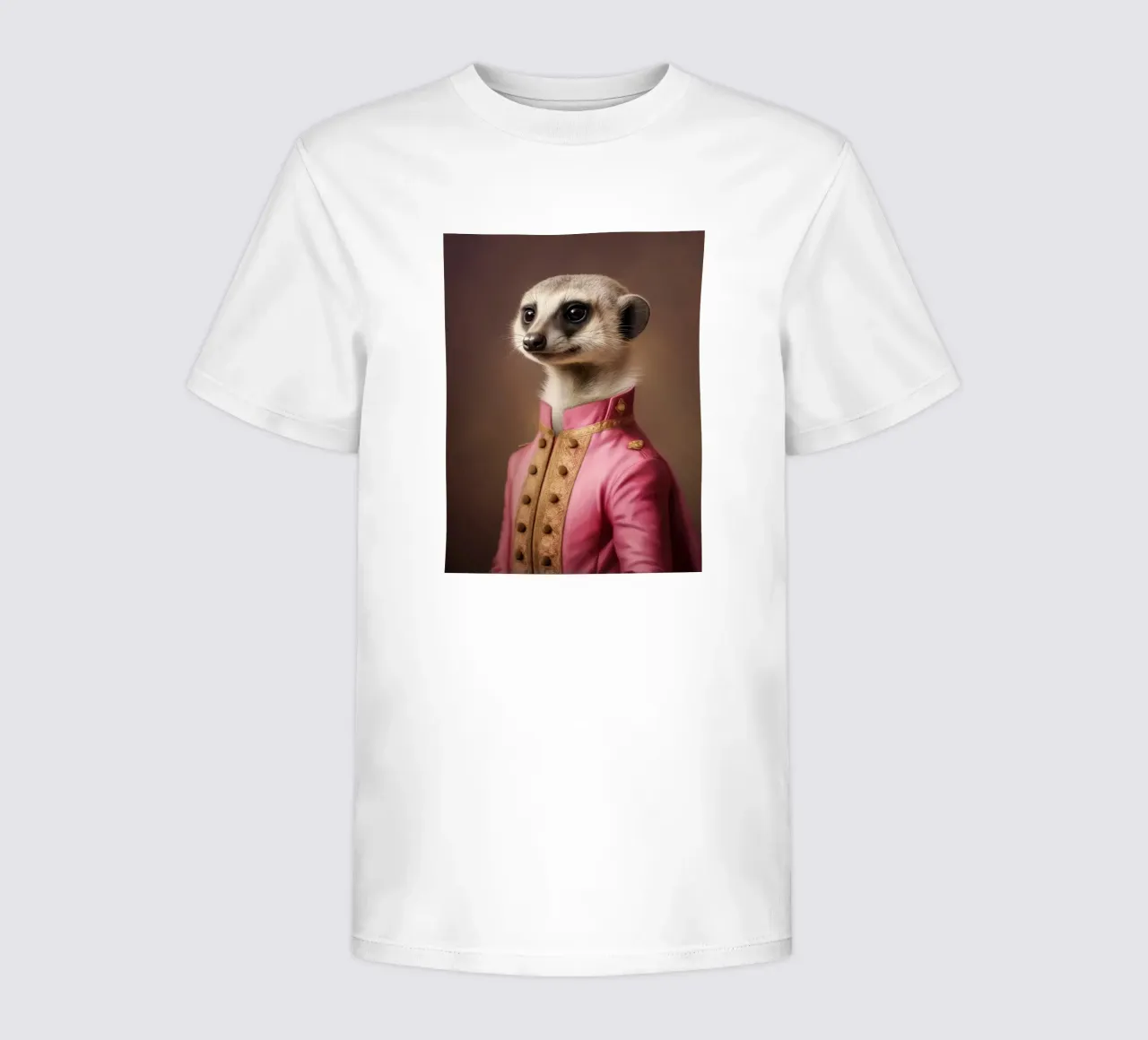 Quadro del suricato rosa t-shirt bambini da Carinaprint