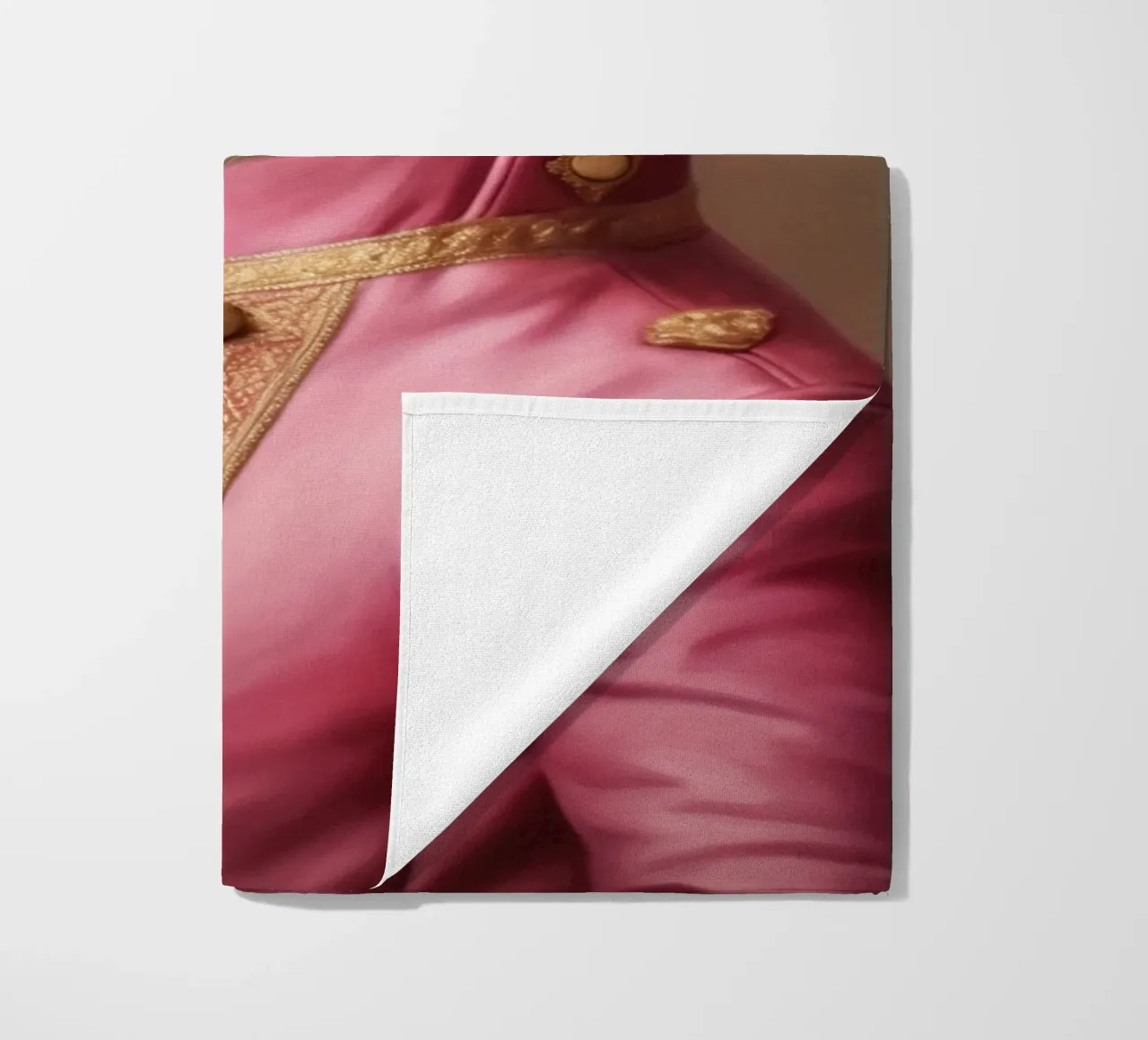 Pink meerkat painting beach towel by Carinaprint