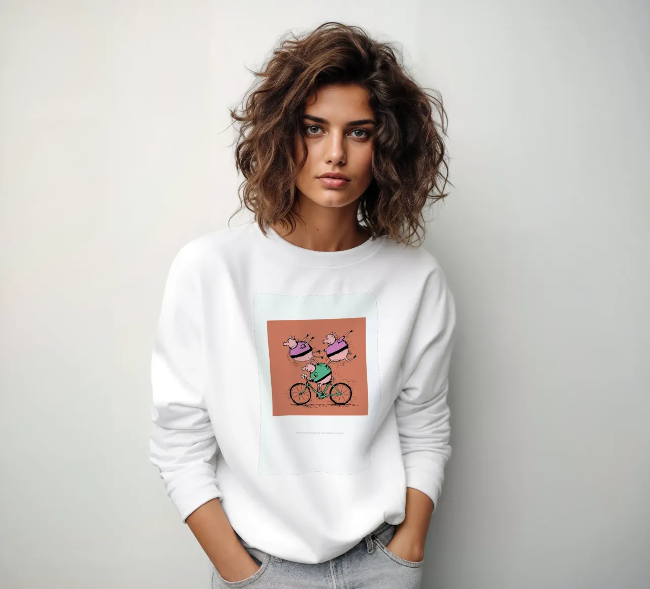 Three Pigs sweatshirt by Michael Valenti