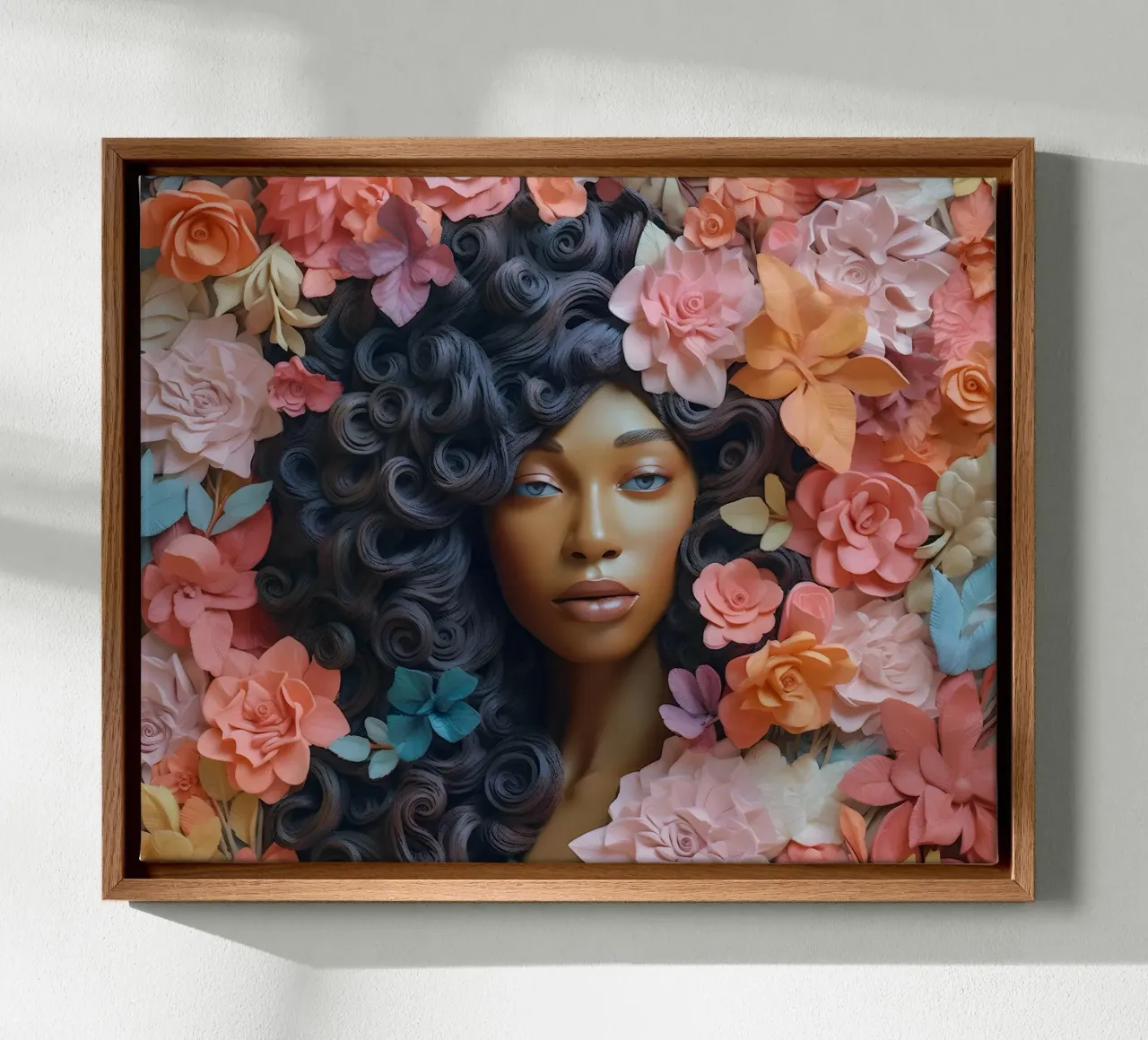 Donna con fiori no. 21 tela da Yaso Design & Art Women & Flowers
