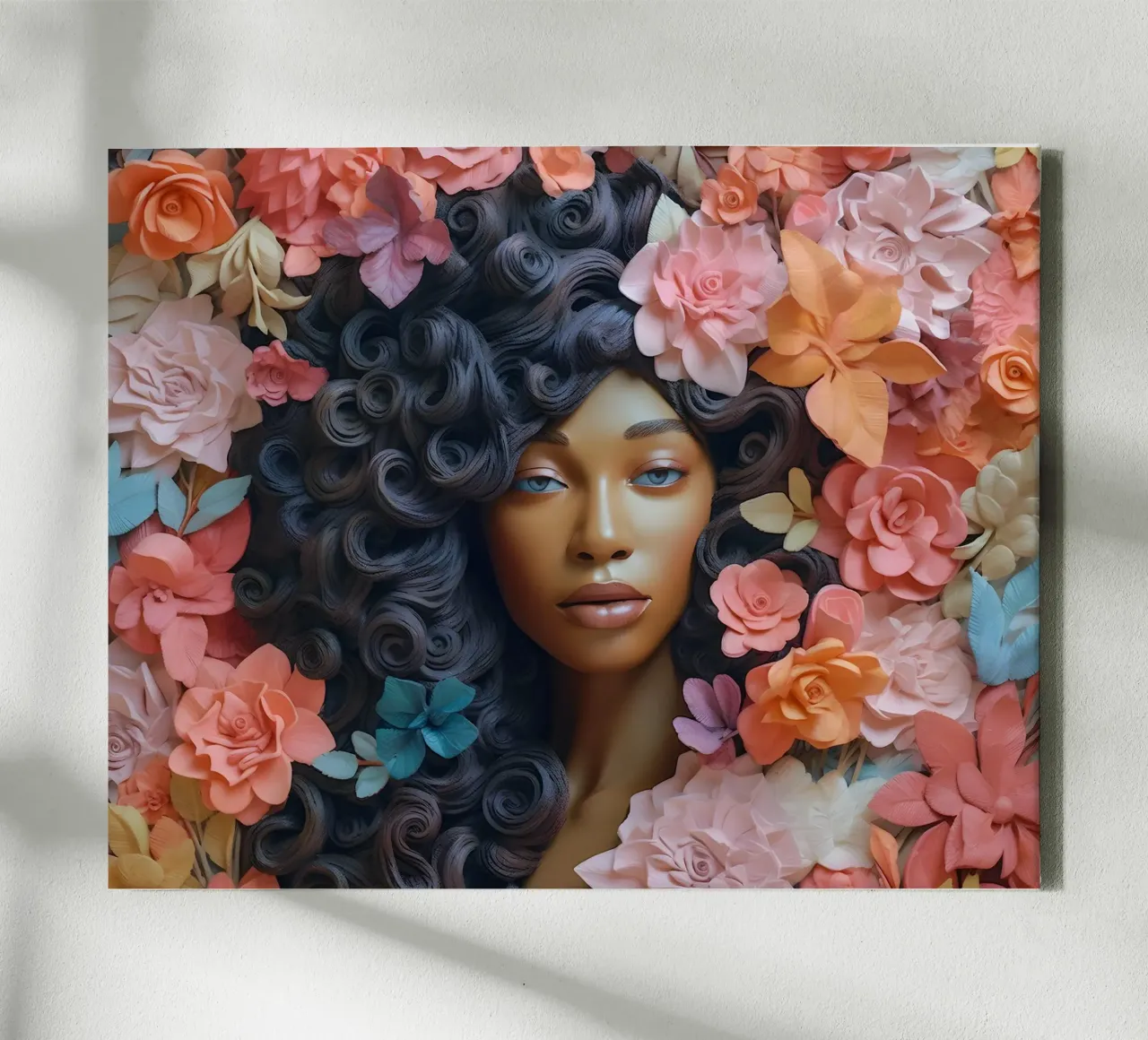Donna con fiori no. 21 tela da Yaso Design & Art Women & Flowers