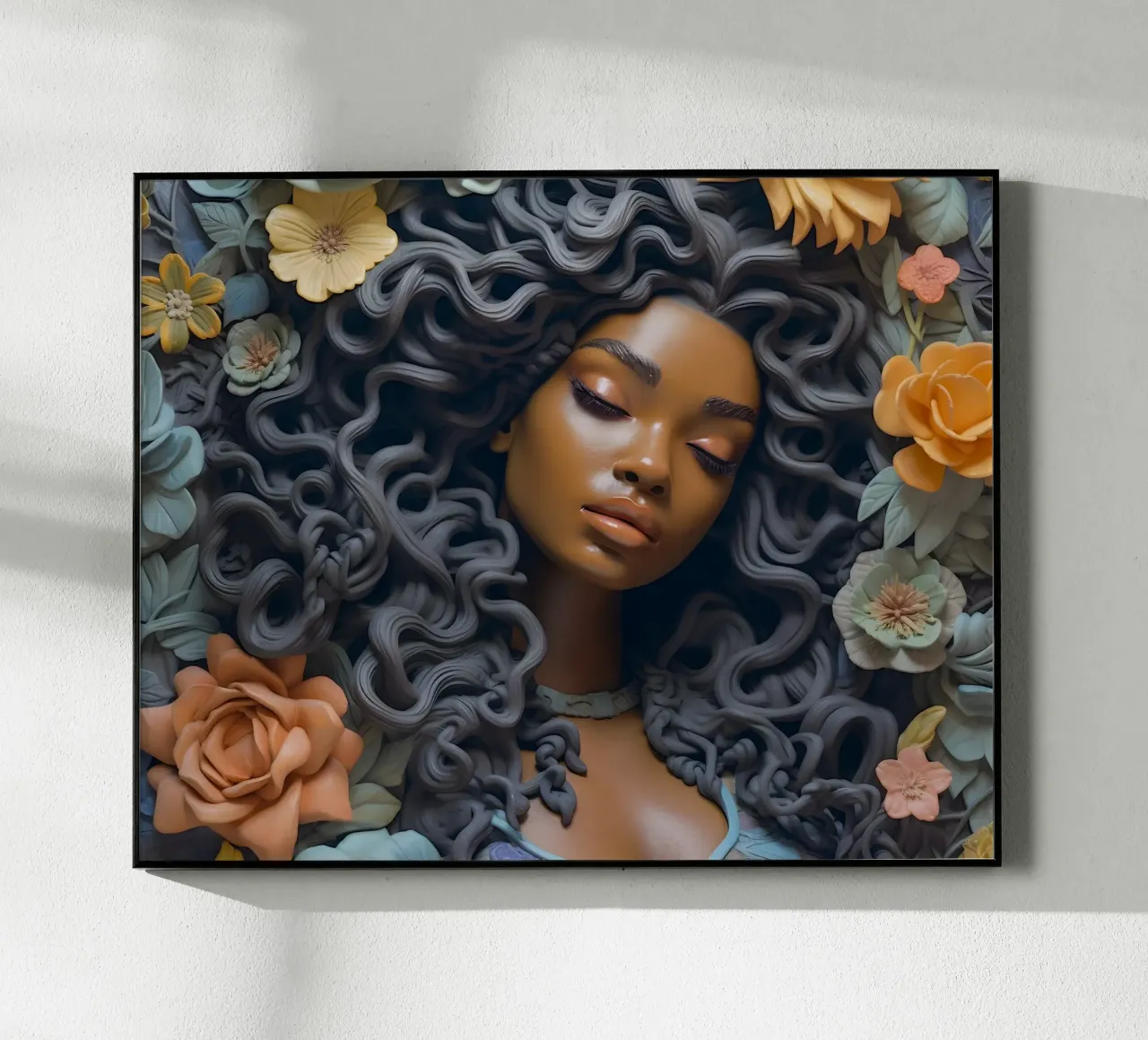 Donna con fiori no. 25 plexiglass da Yaso Design & Art Women & Flowers