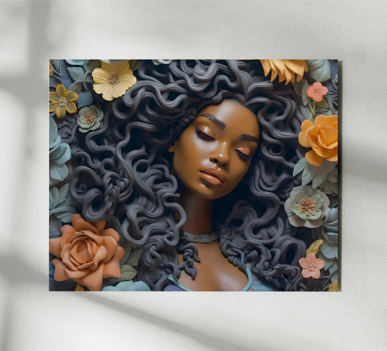 Donna con fiori no. 25 alluminio dibond da Yaso Design & Art Women & Flowers
