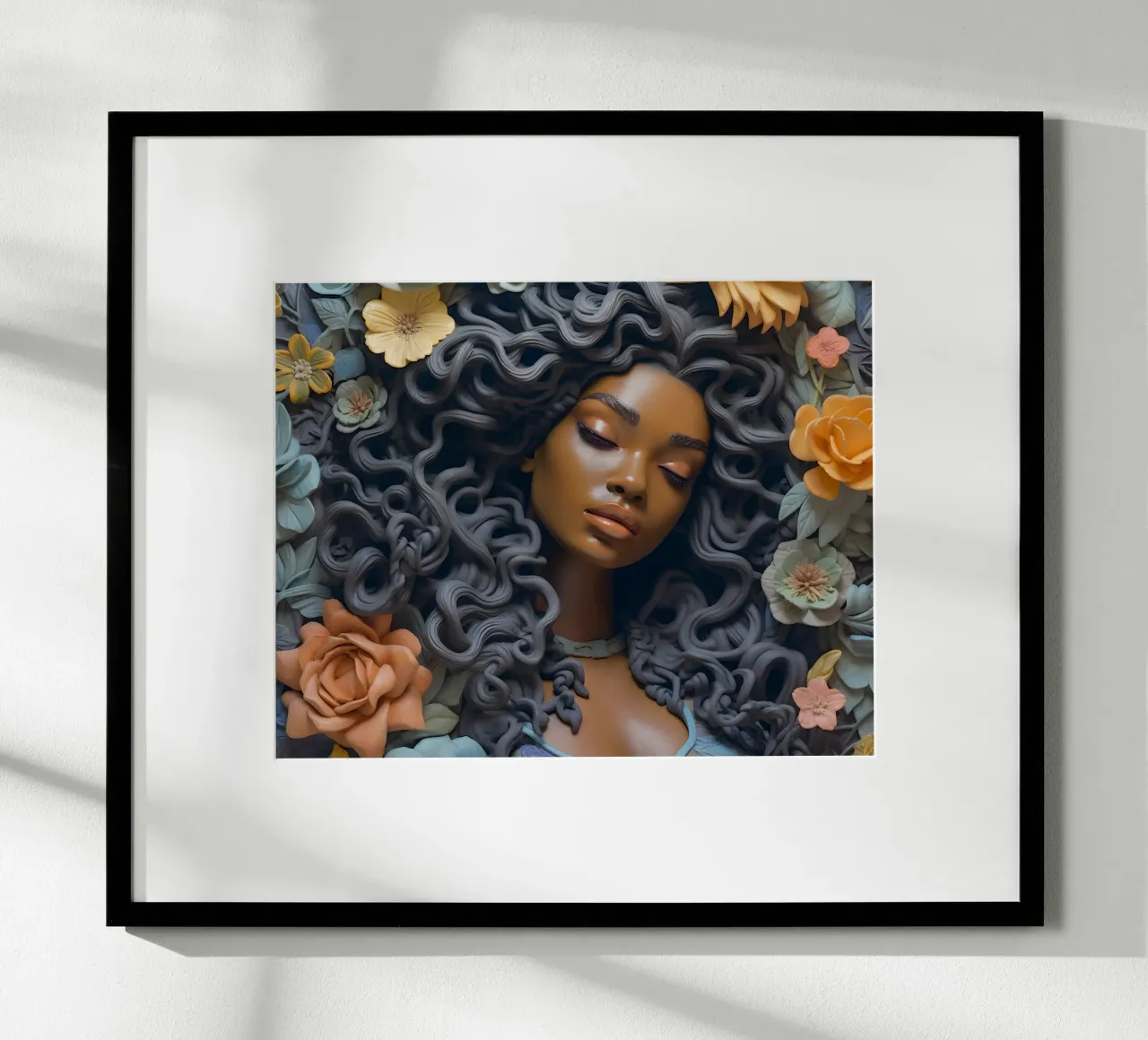 Donna con fiori no. 25 poster da Yaso Design & Art Women & Flowers