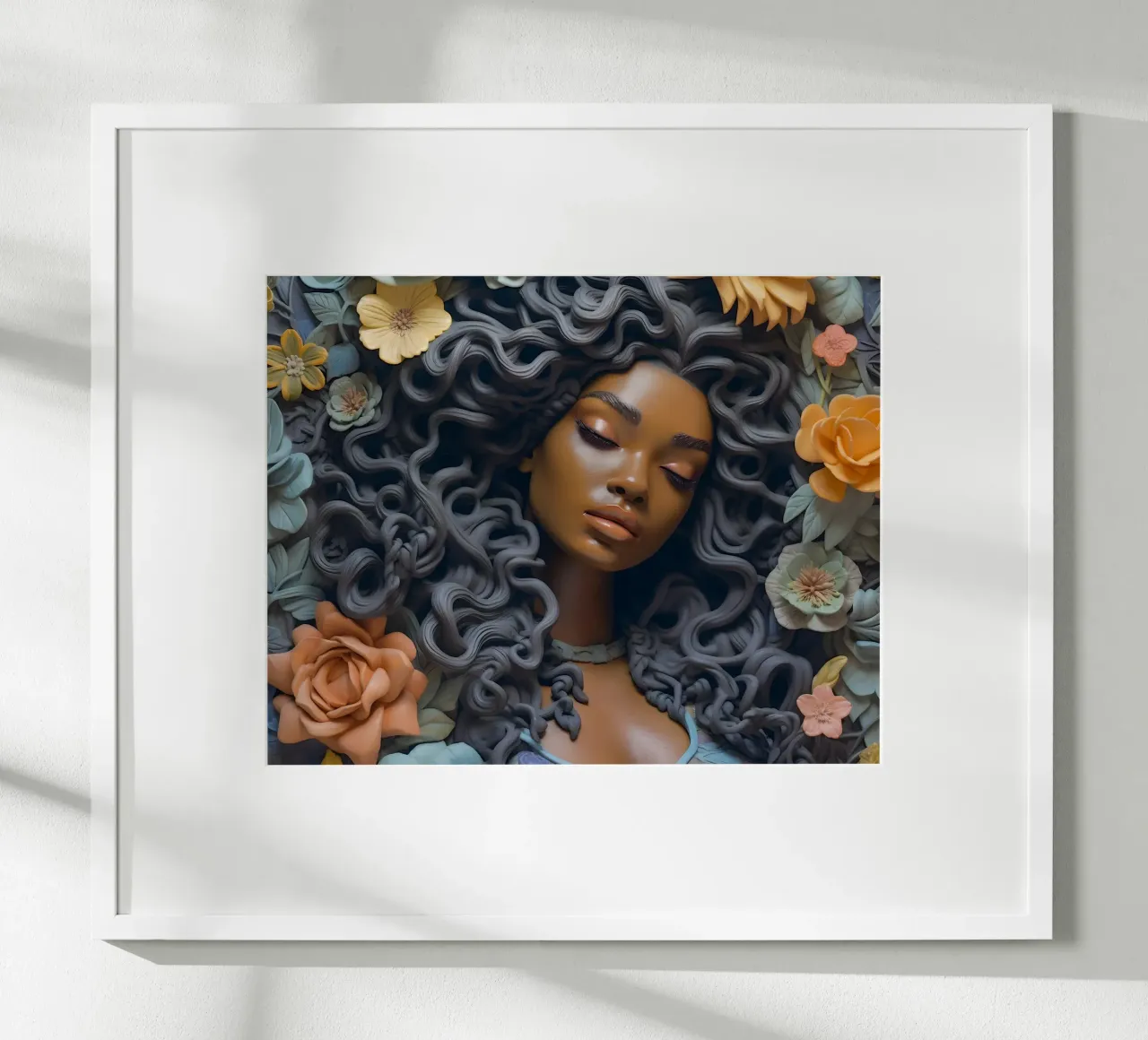Donna con fiori no. 25 poster da Yaso Design & Art Women & Flowers