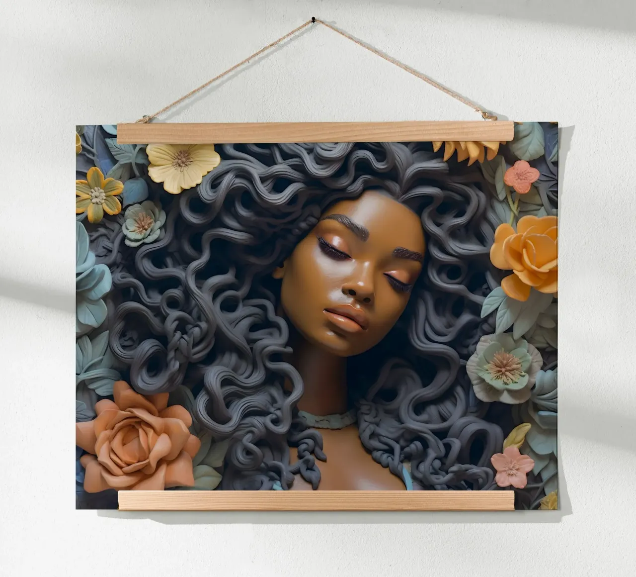Donna con fiori no. 25 poster da Yaso Design & Art Women & Flowers