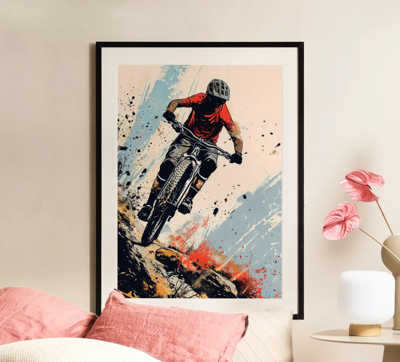 Arte sportiva della mountain bike carta hahnemühle da Justyna Jaszke JBJart