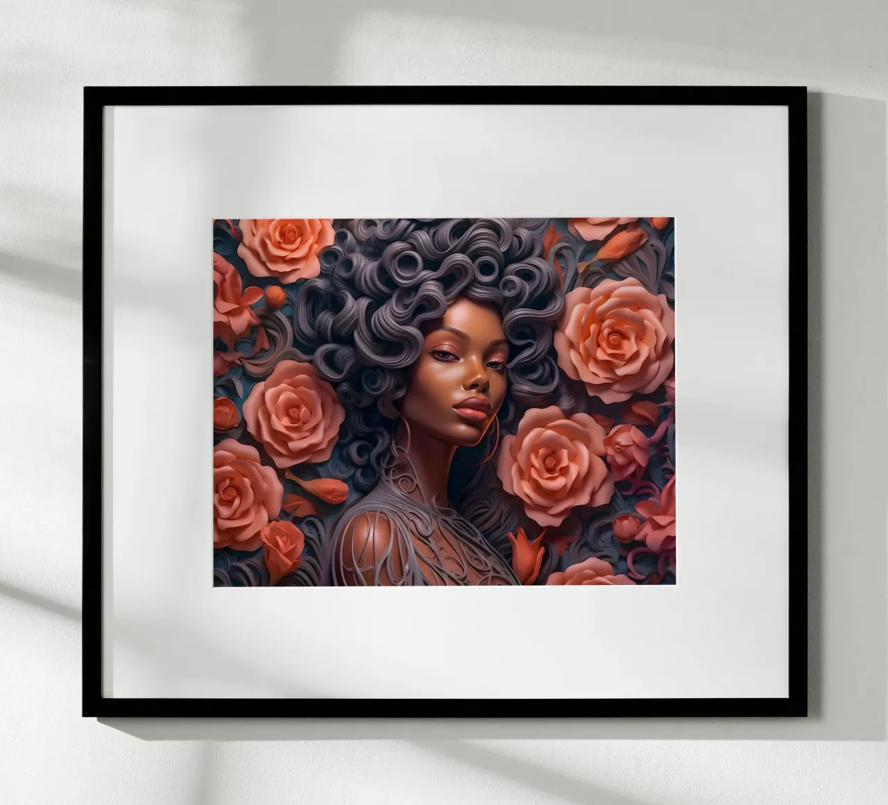 Donna con fiori n. 29 poster da Yaso Design & Art Women & Flowers