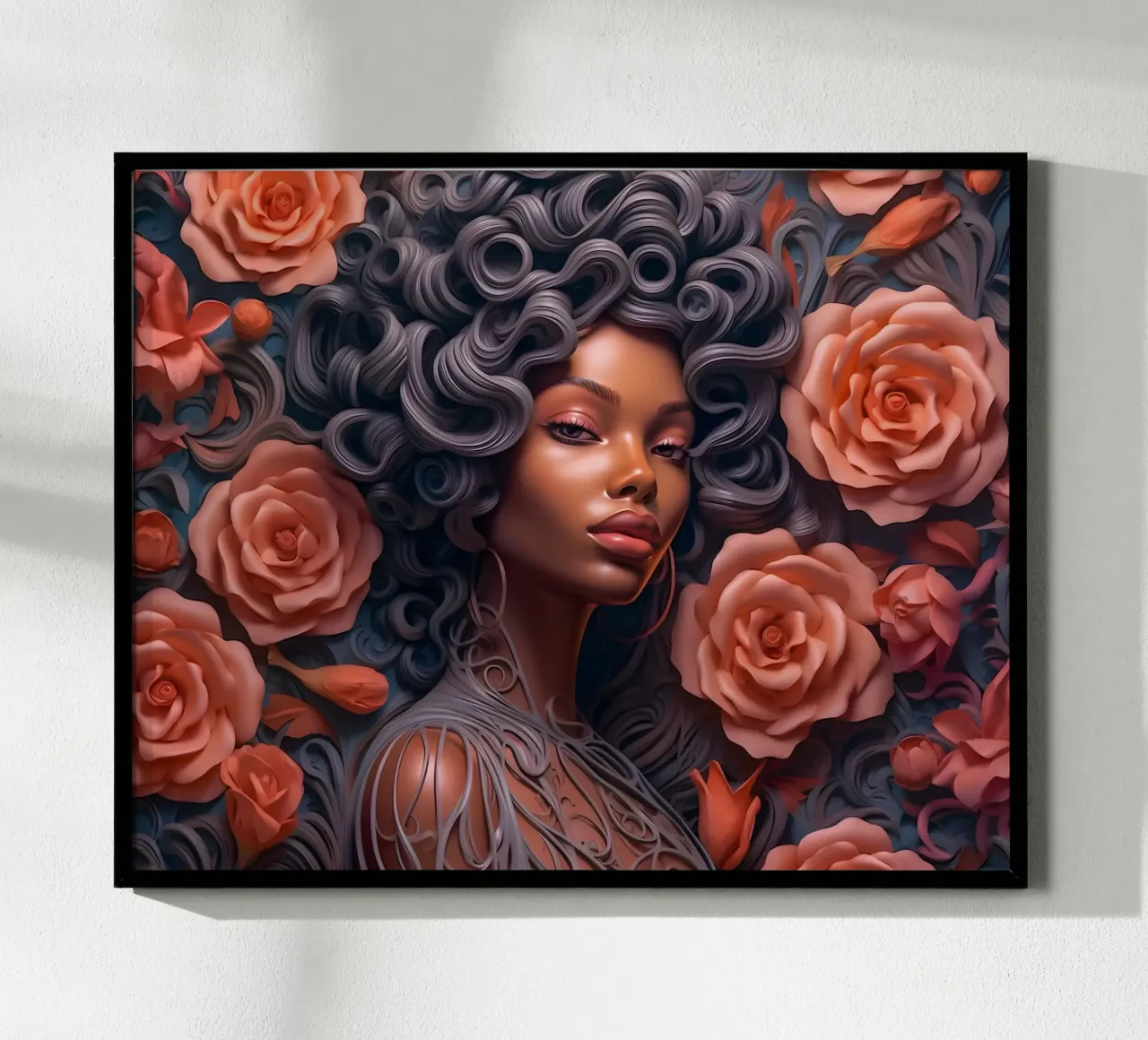 Donna con fiori n. 29 poster da Yaso Design & Art Women & Flowers