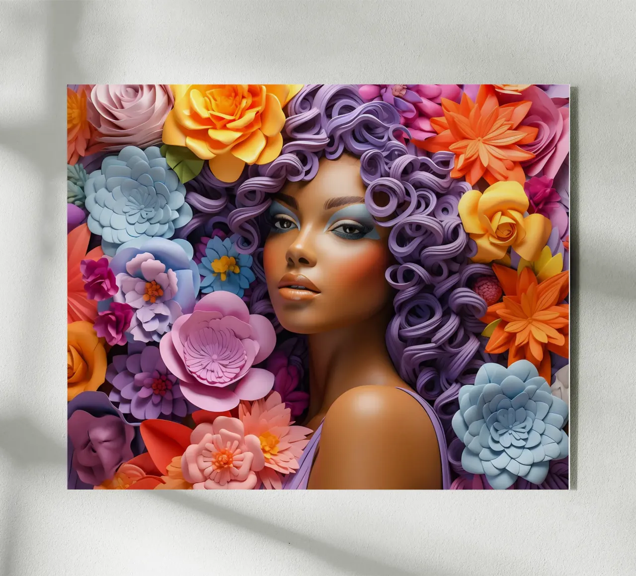 Donna con fiori no. 30 plexiglass da Yaso Design & Art Women & Flowers