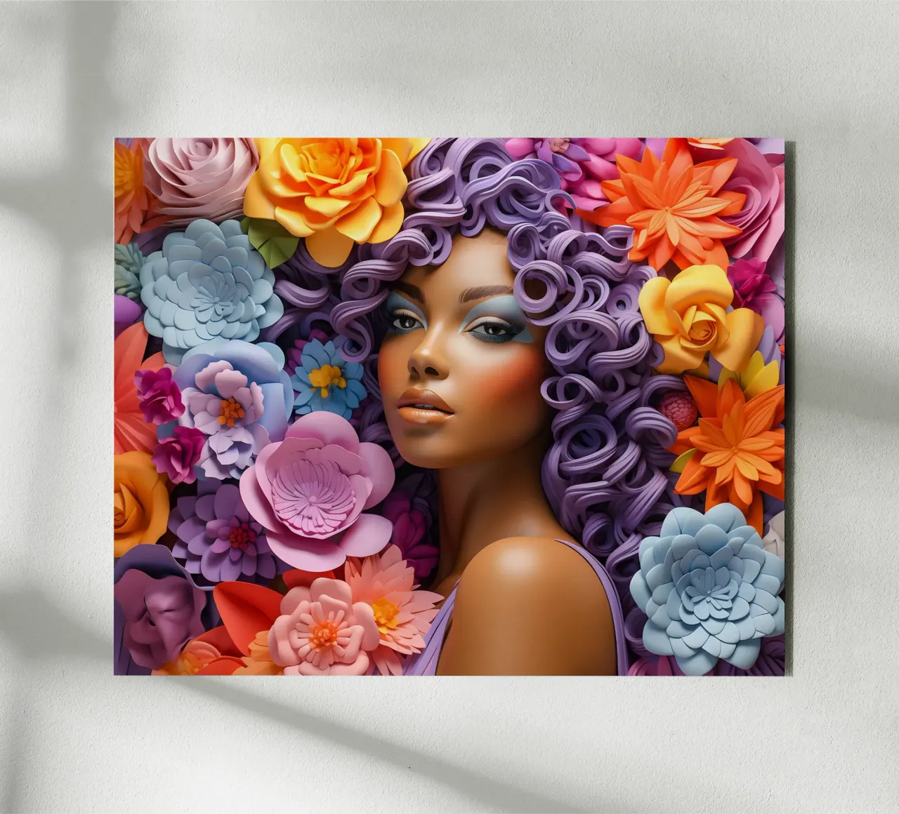 Donna con fiori no. 30 alluminio dibond da Yaso Design & Art Women & Flowers
