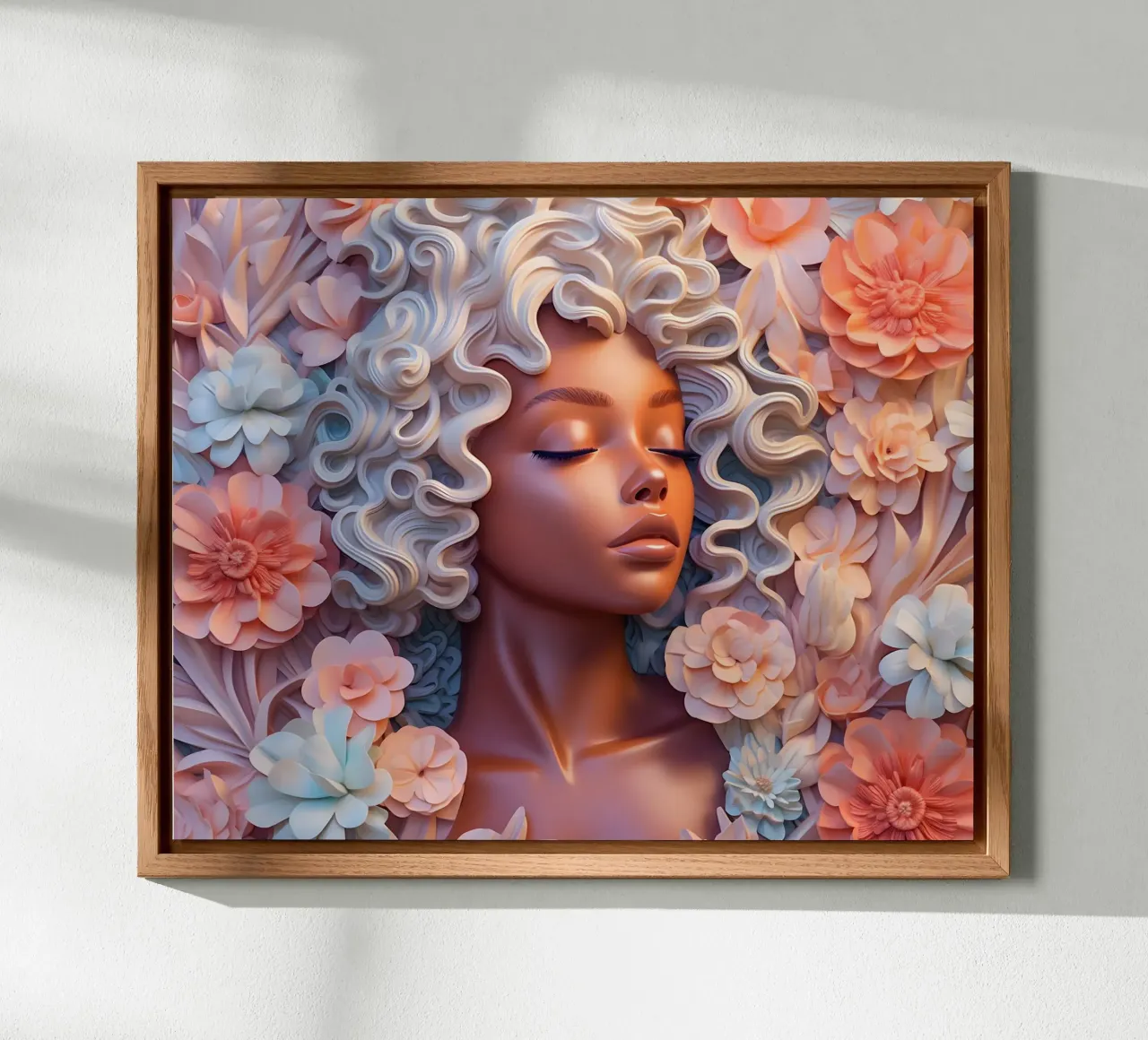 Donna con fiori no. 50 alluminio dibond da Yaso Design & Art Women & Flowers