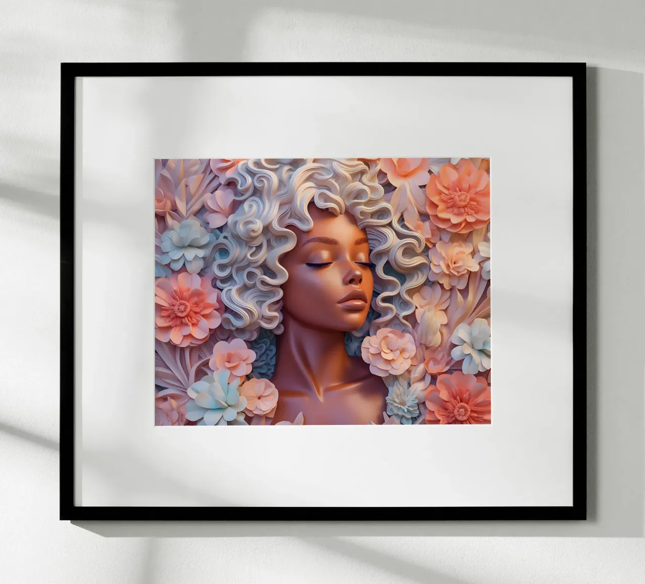 Donna con fiori no. 50 poster da Yaso Design & Art Women & Flowers