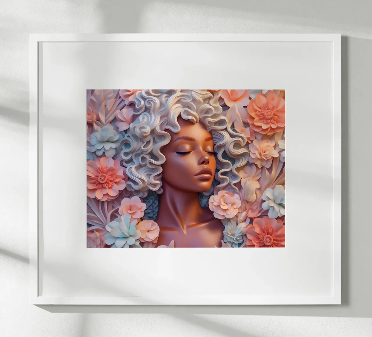 Donna con fiori no. 50 poster da Yaso Design & Art Women & Flowers