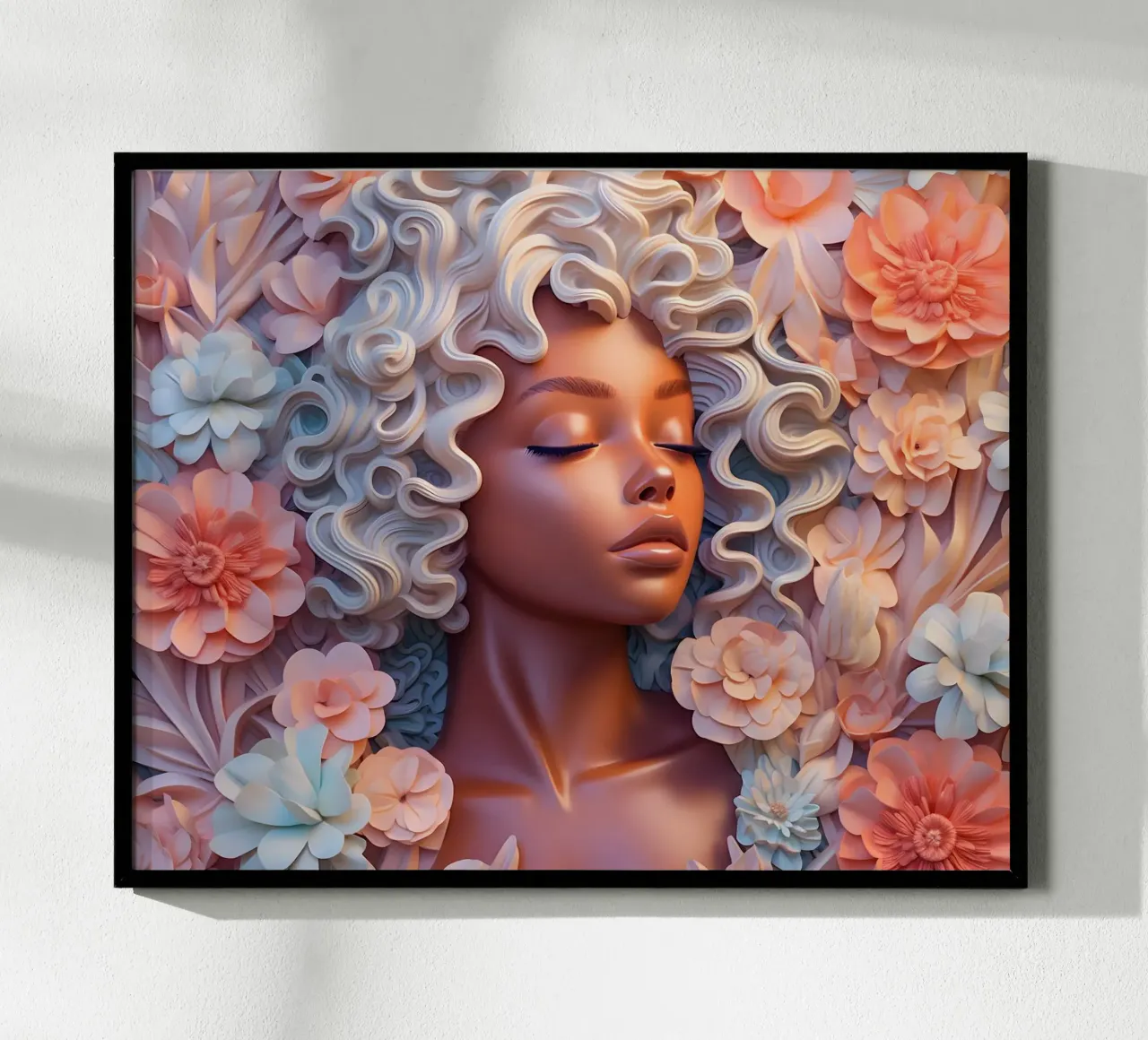 Donna con fiori no. 50 poster da Yaso Design & Art Women & Flowers