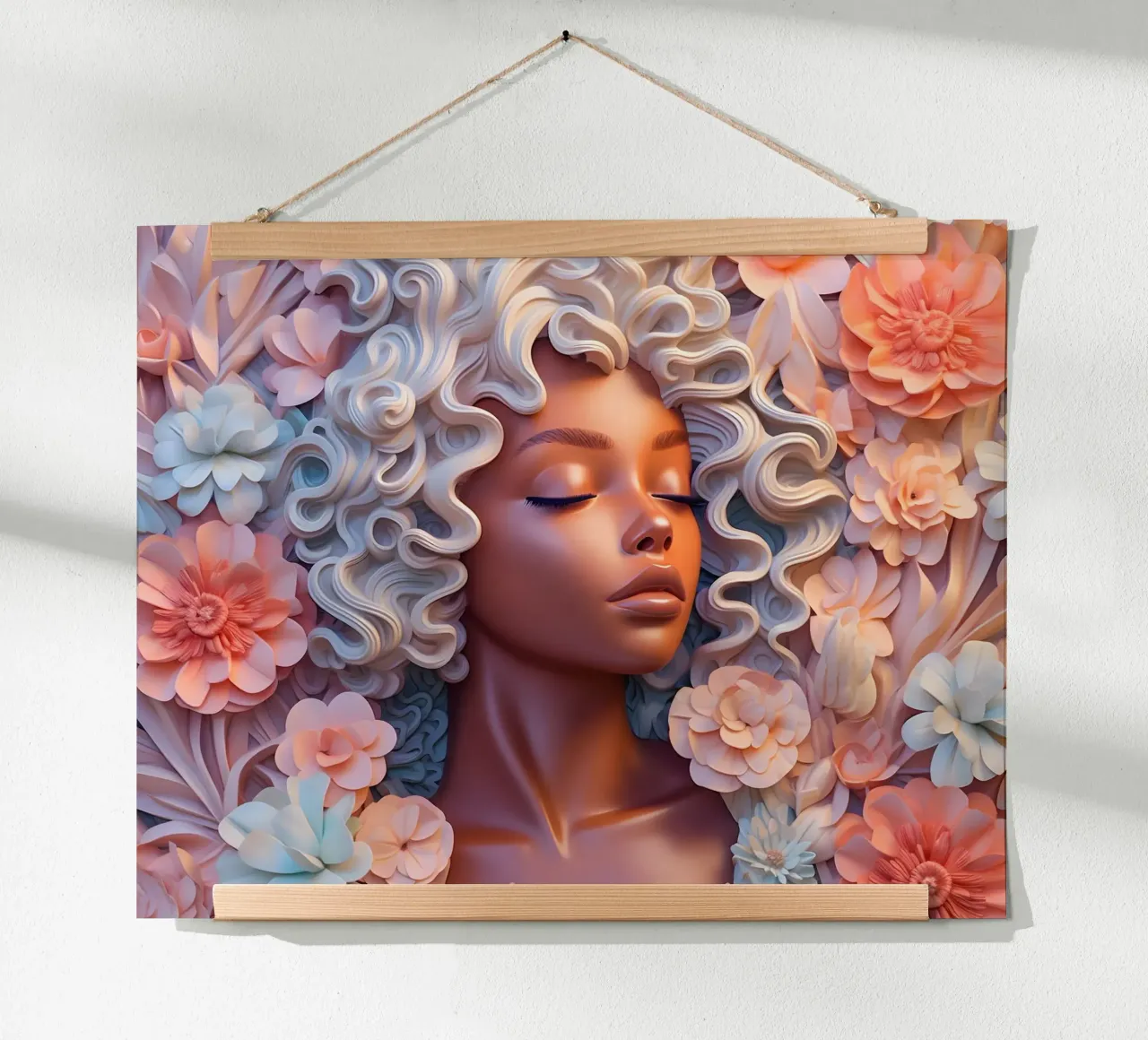 Donna con fiori no. 50 poster da Yaso Design & Art Women & Flowers