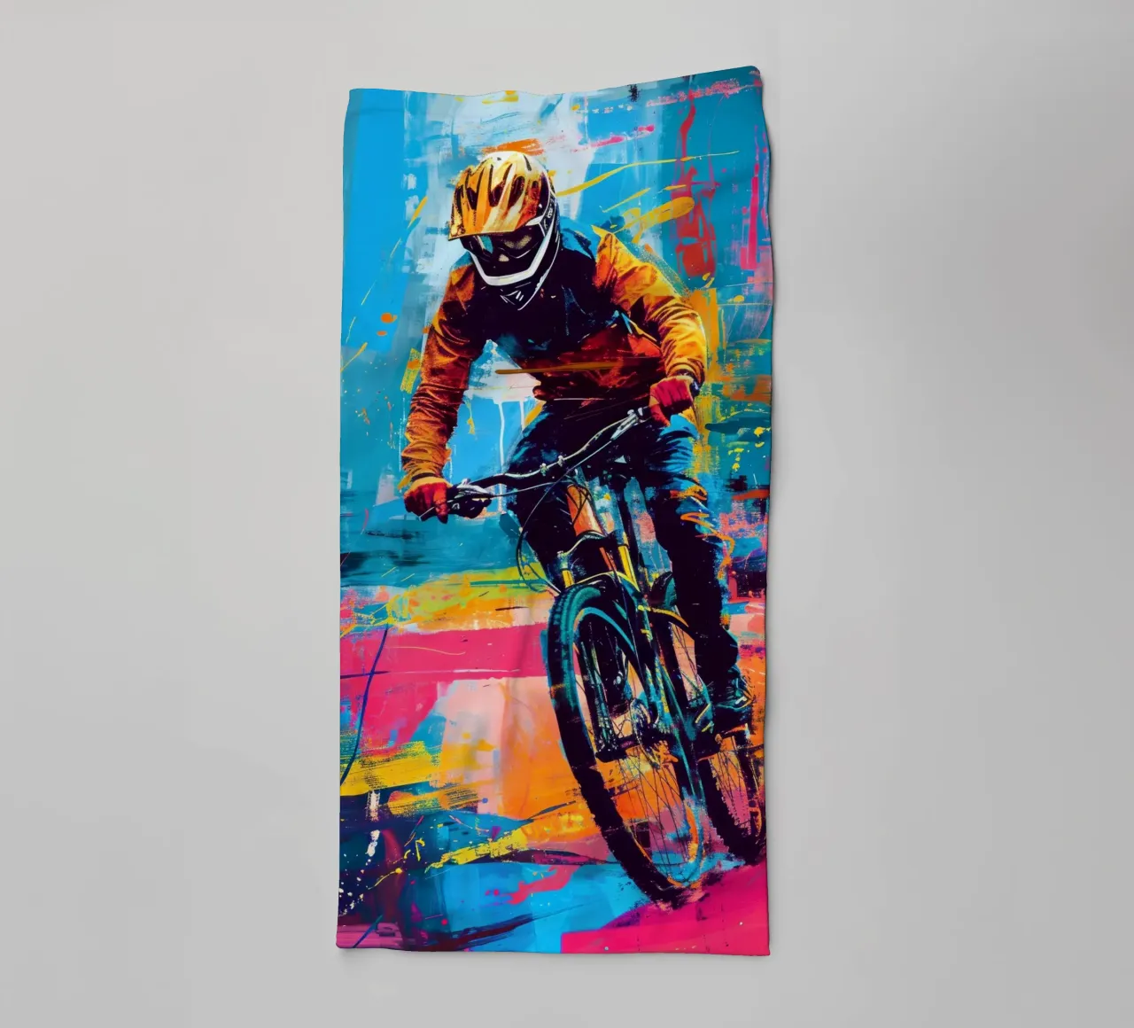 Fahrradsport Kunst Handtuch von Justyna Jaszke JBJart
