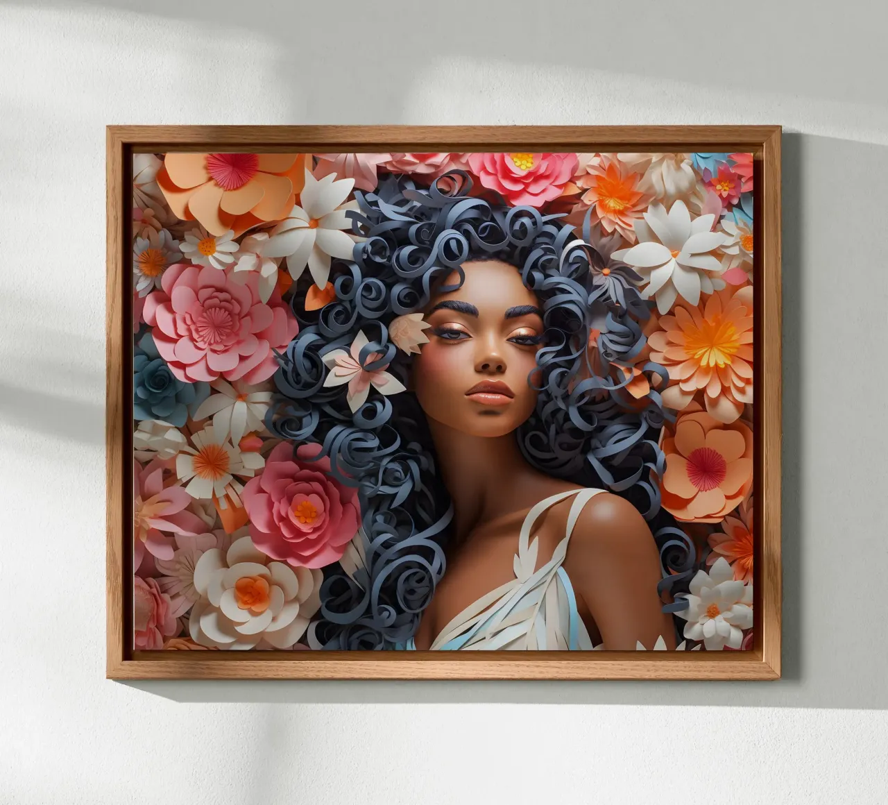 Donna con fiori n. 54 alluminio dibond da Yaso Design & Art Women & Flowers