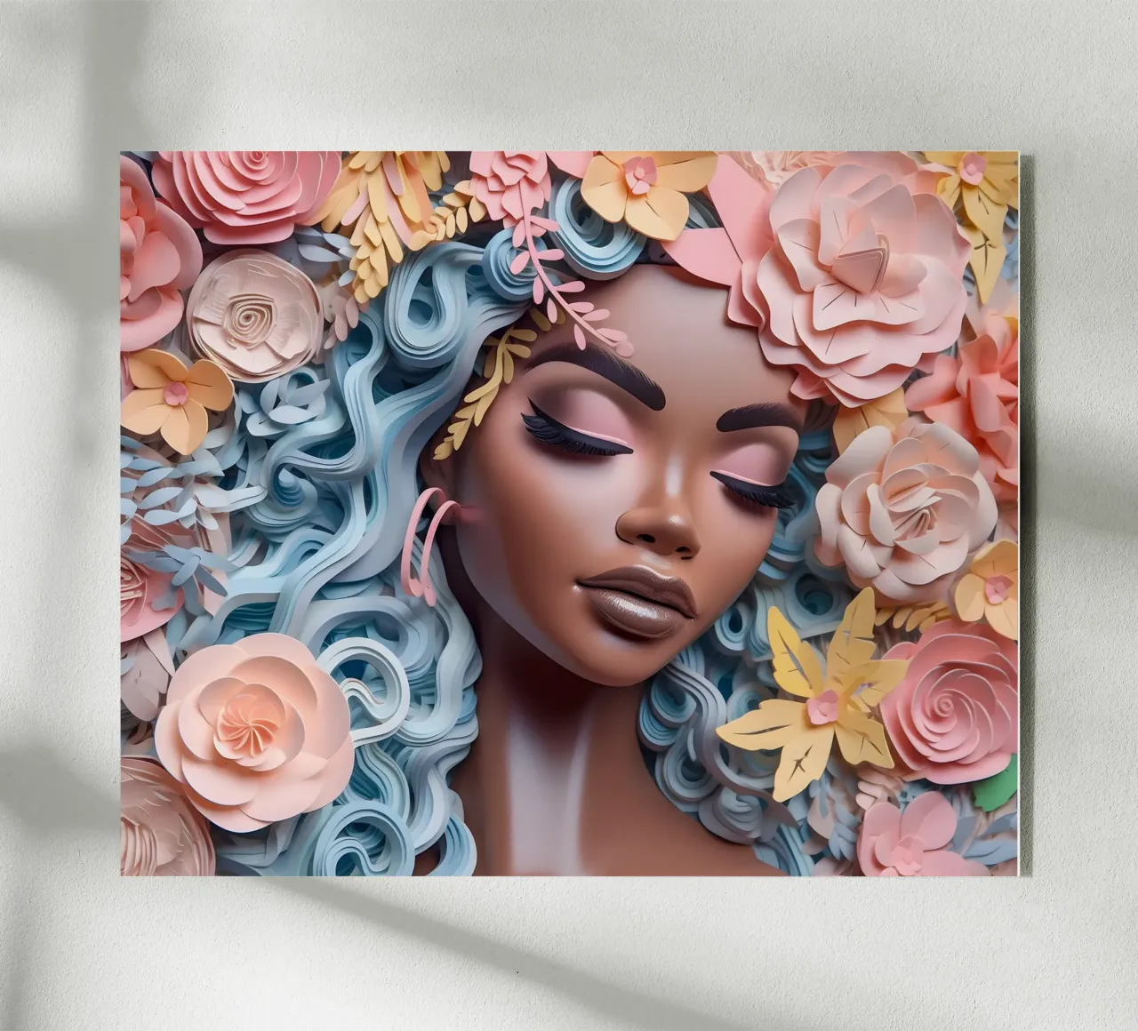 Donna con fiori no. 55 plexiglass da Yaso Design & Art Women & Flowers