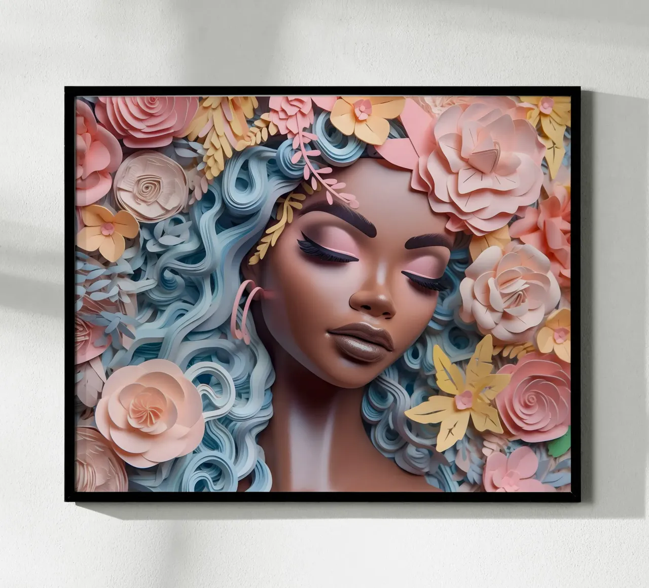 Donna con fiori no. 55 carta hahnemühle da Yaso Design & Art Women & Flowers