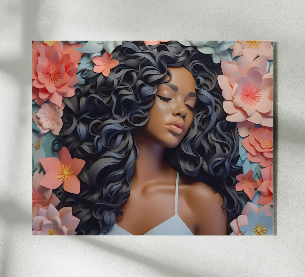 Donna con fiori no. 72 plexiglass da Yaso Design & Art Women & Flowers