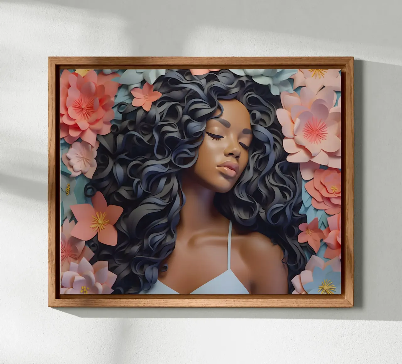 Donna con fiori no. 72 alluminio dibond da Yaso Design & Art Women & Flowers