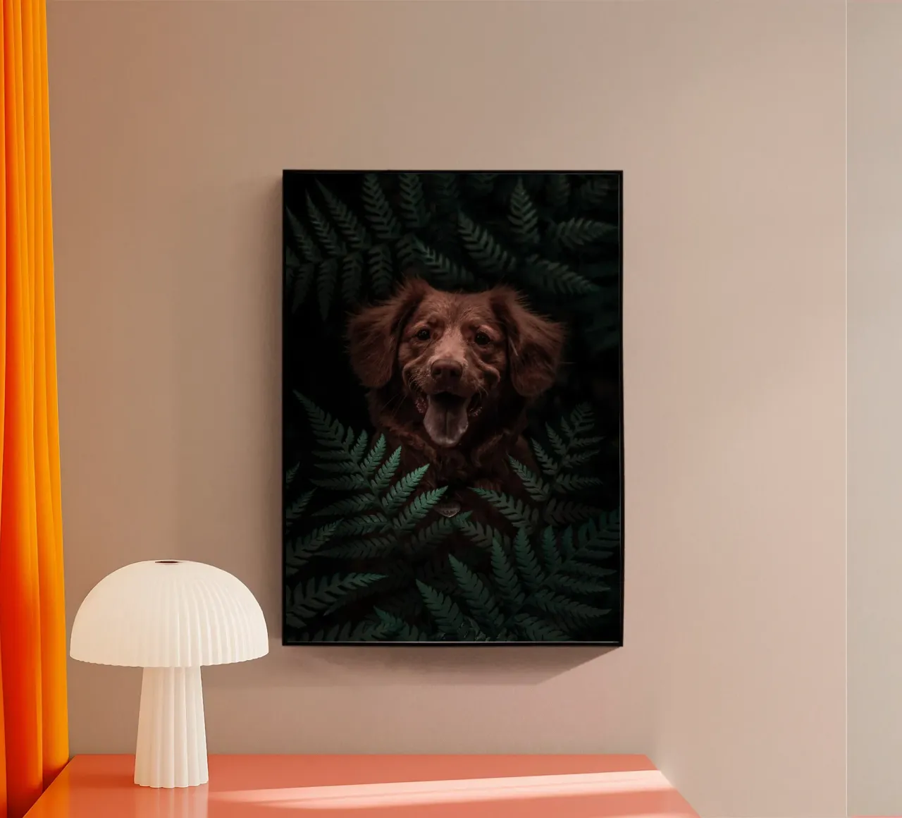 Cane marrone nella foresta plexiglass da arizrab