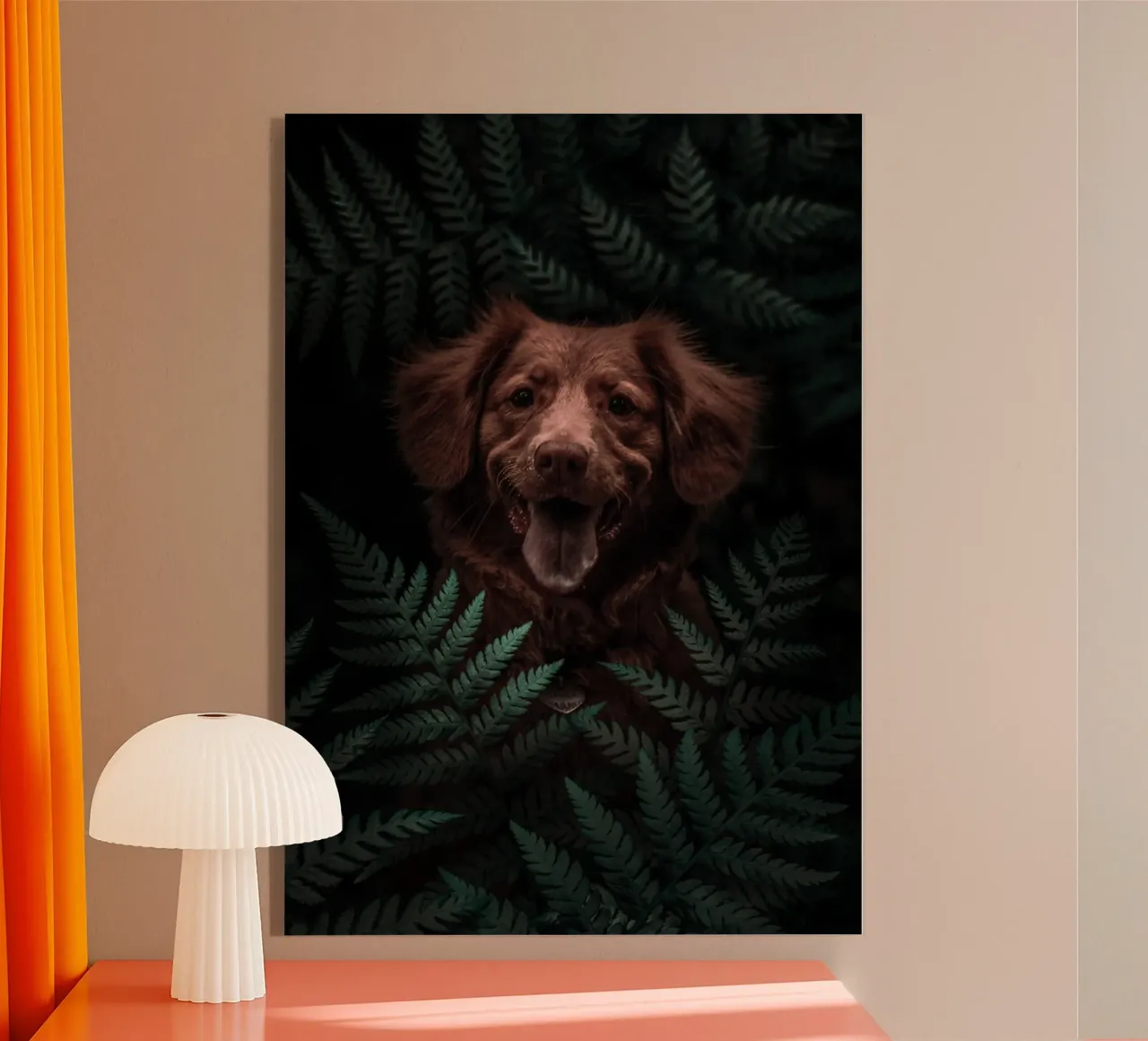 Cane marrone nella foresta plexiglass da arizrab