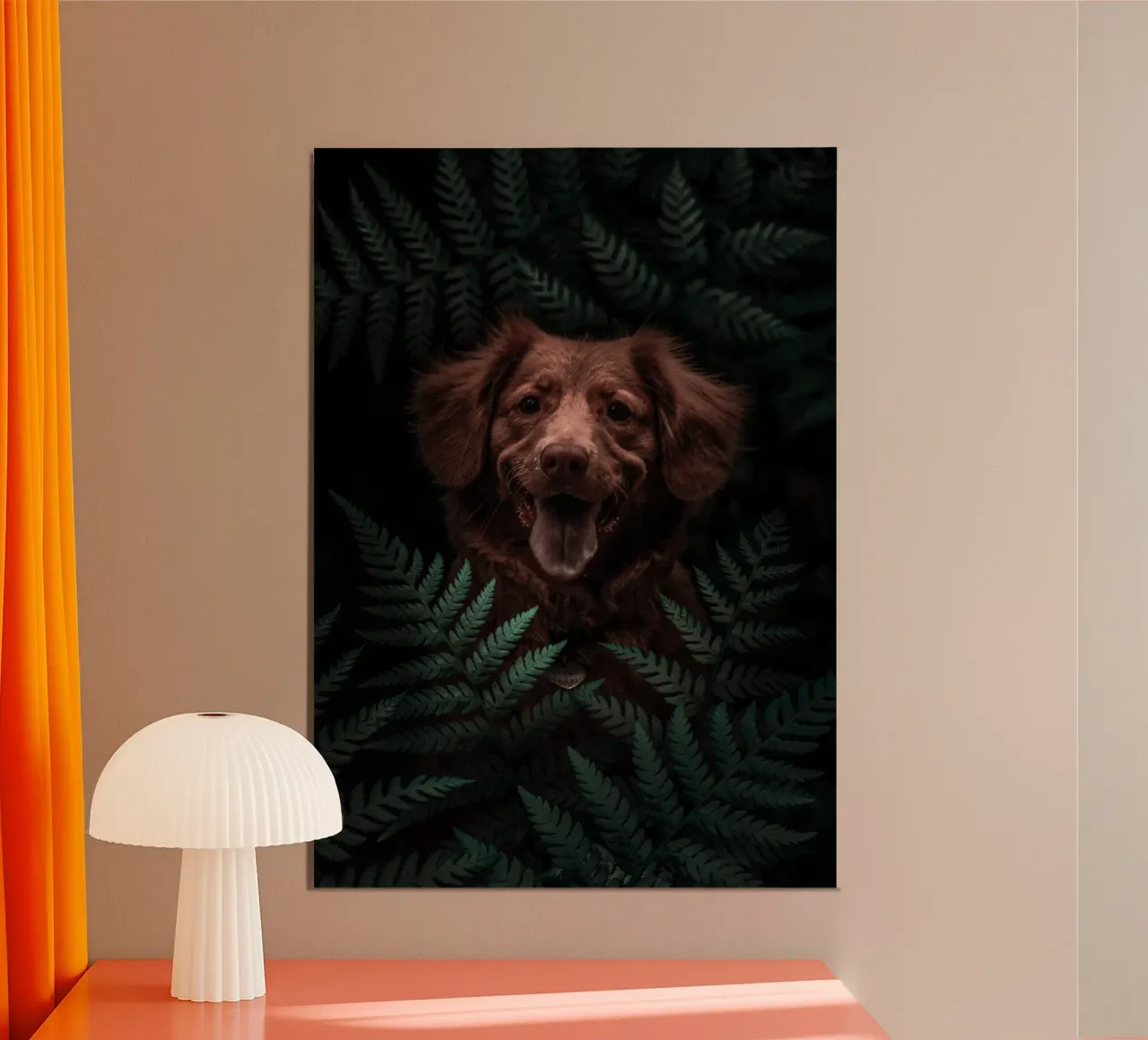 Cane marrone nella foresta carta hahnemühle da arizrab