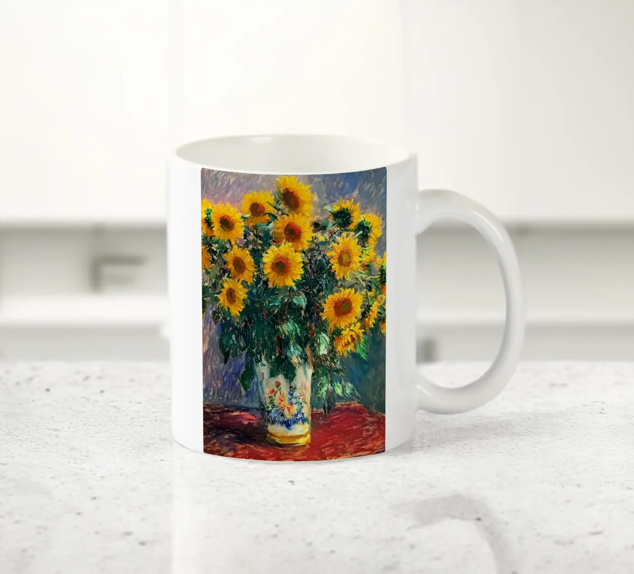 Sunflowers by Claude Monet tazza in ceramica da IamHomeStudio