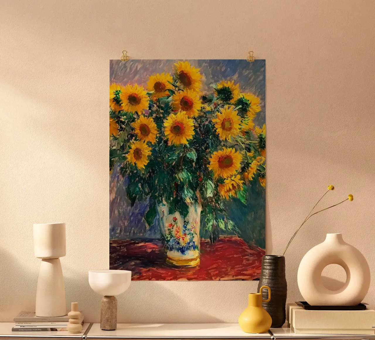 Sunflowers by Claude Monet poster da IamHomeStudio