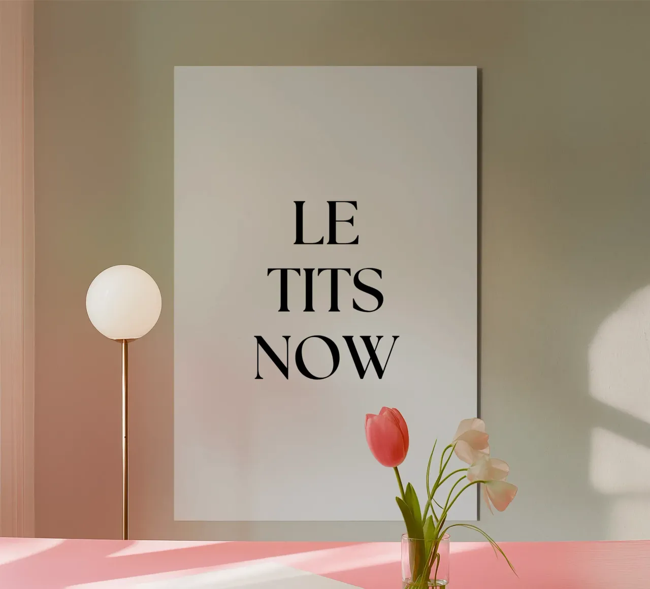 LET IT SNOW. Blanc. alluminio dibond da AlbertKlee