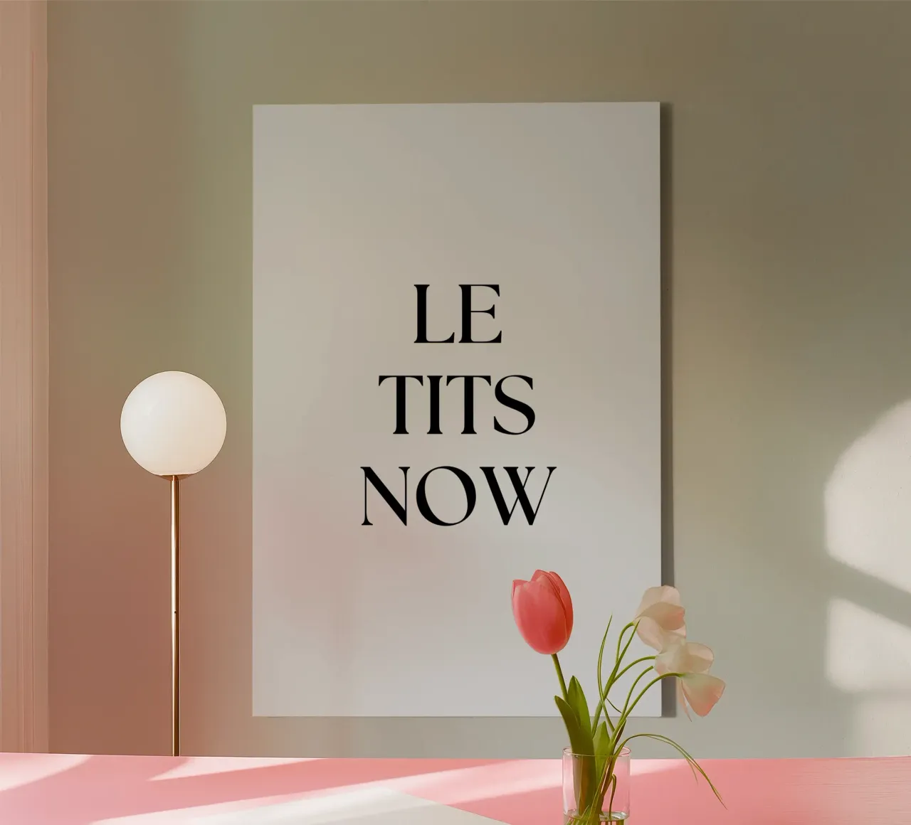 LET IT SNOW. Blanc. tela con Cornice a cassetta da AlbertKlee