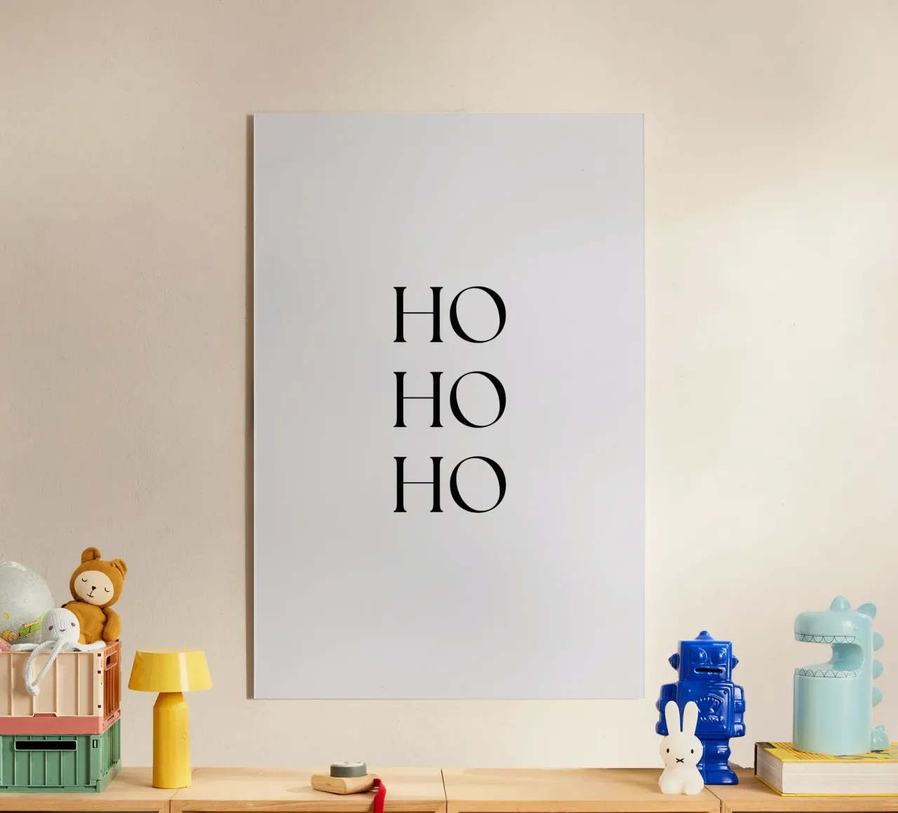 HO HO HO. Blanc. acrylic glass by AlbertKlee