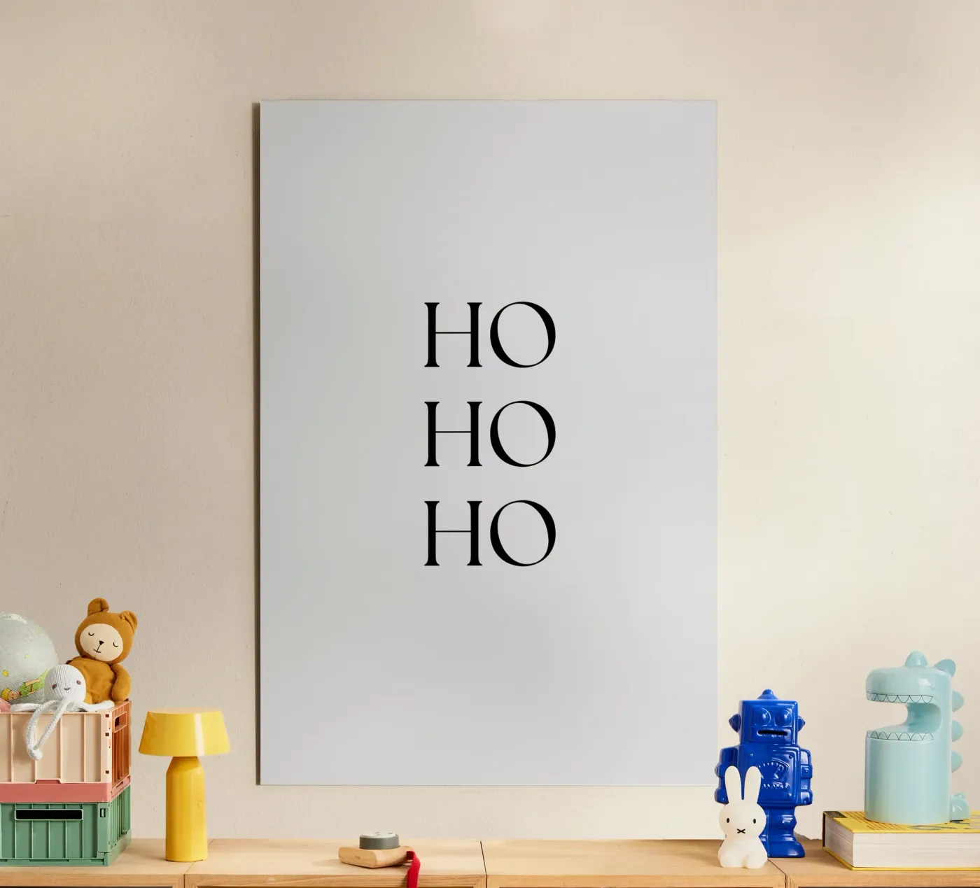 HO HO HO. Blanc. Alu-Dibond von AlbertKlee