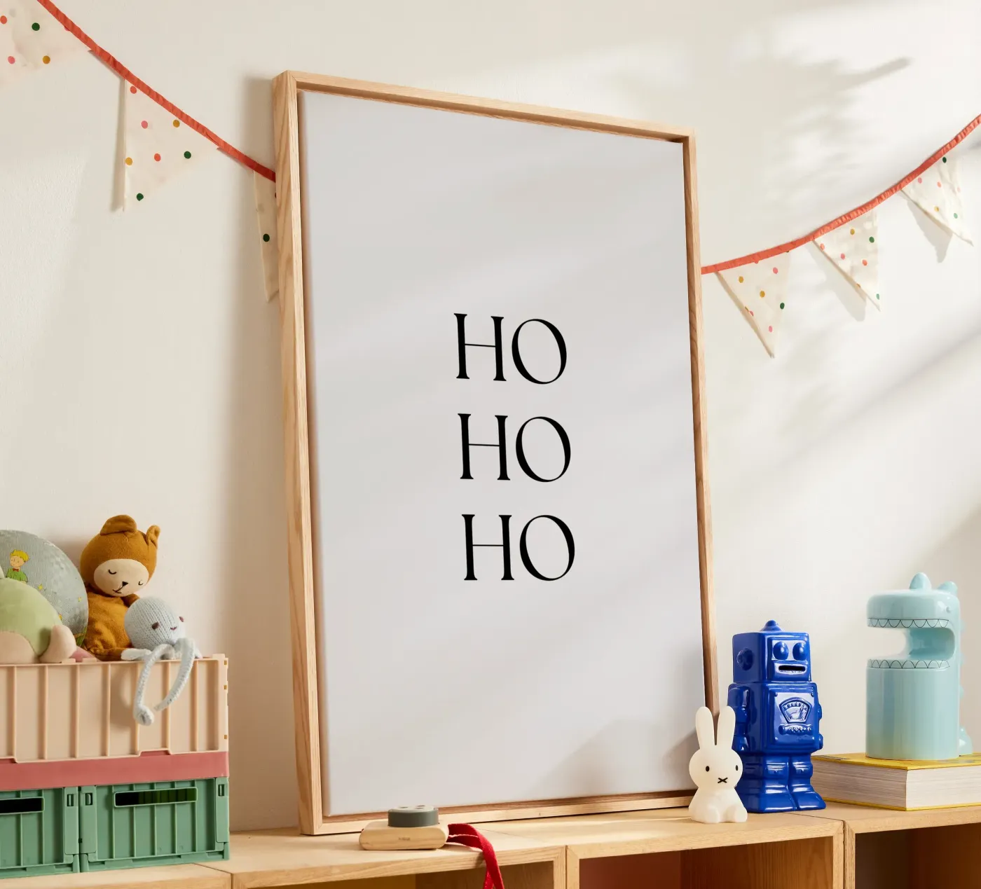 HO HO HO. Blanc. toile de AlbertKlee