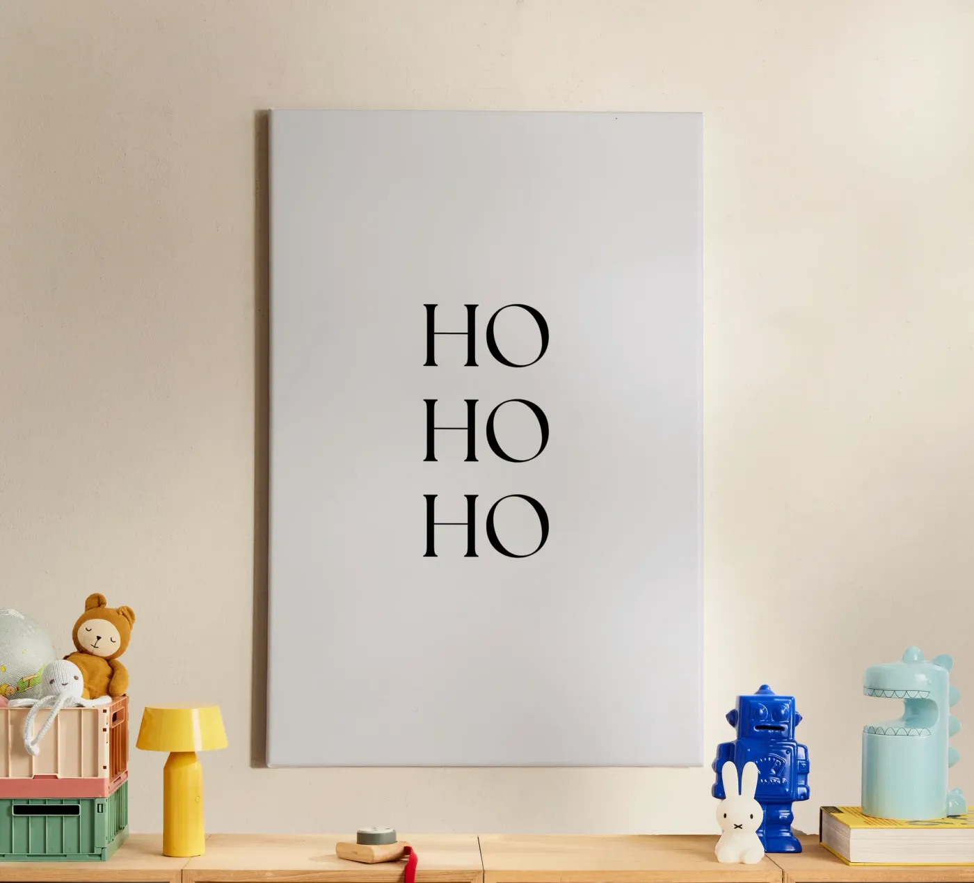 HO HO HO. Blanc. toile de AlbertKlee