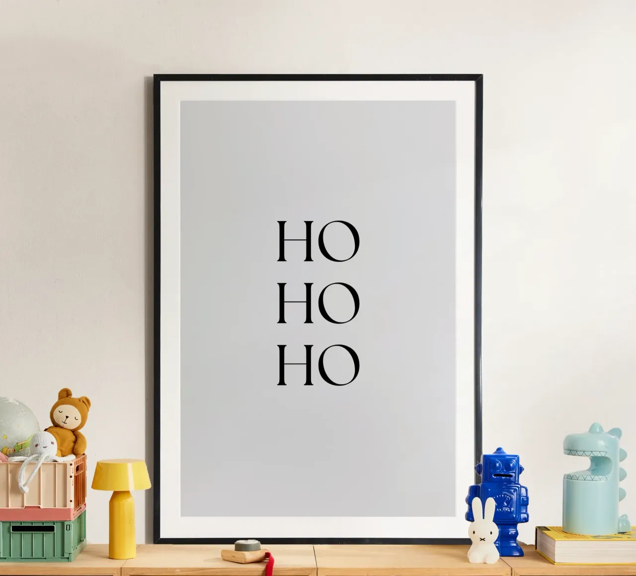 HO HO HO. Blanc. poster by AlbertKlee