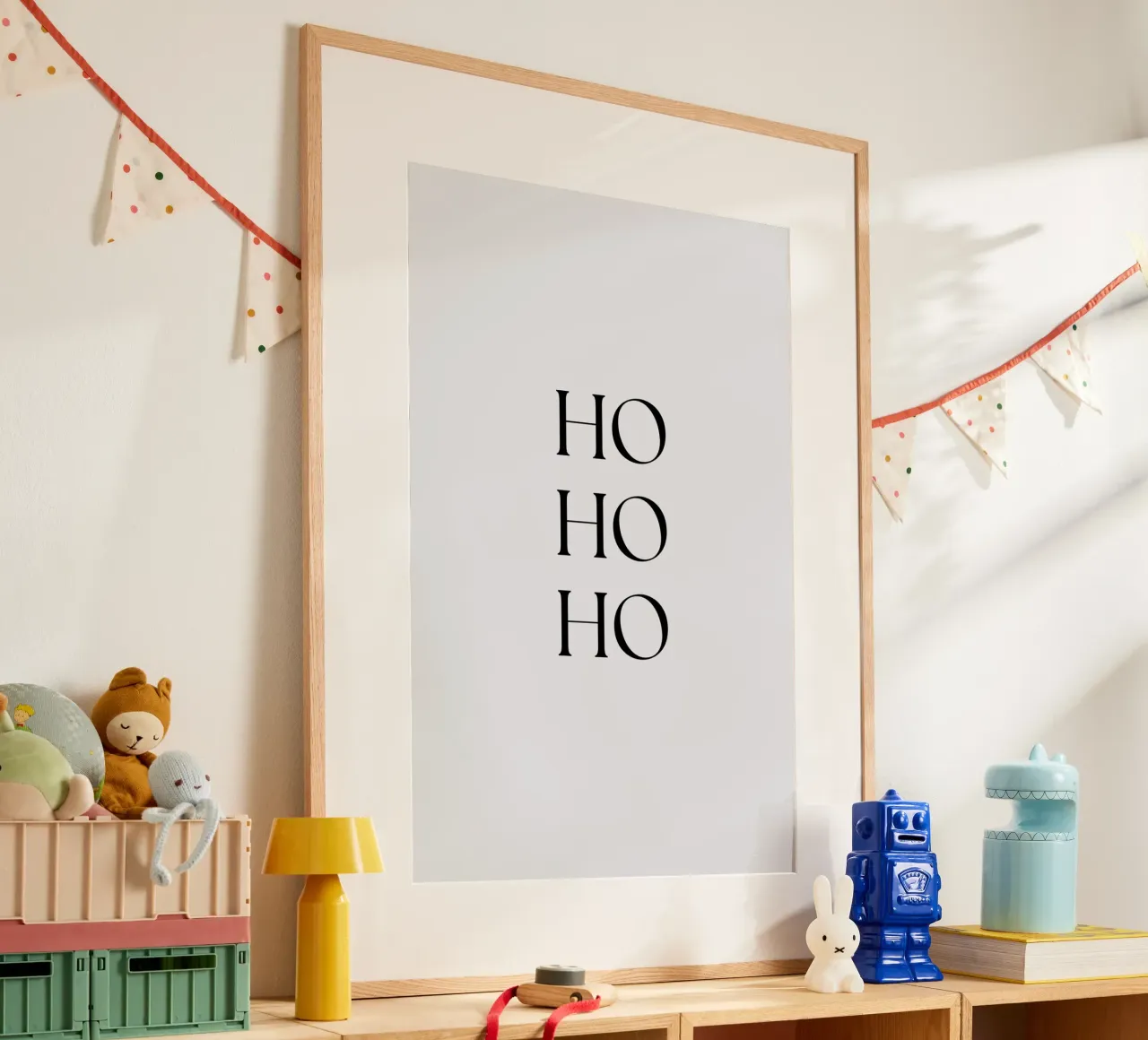 HO HO HO. Blanc. poster by AlbertKlee
