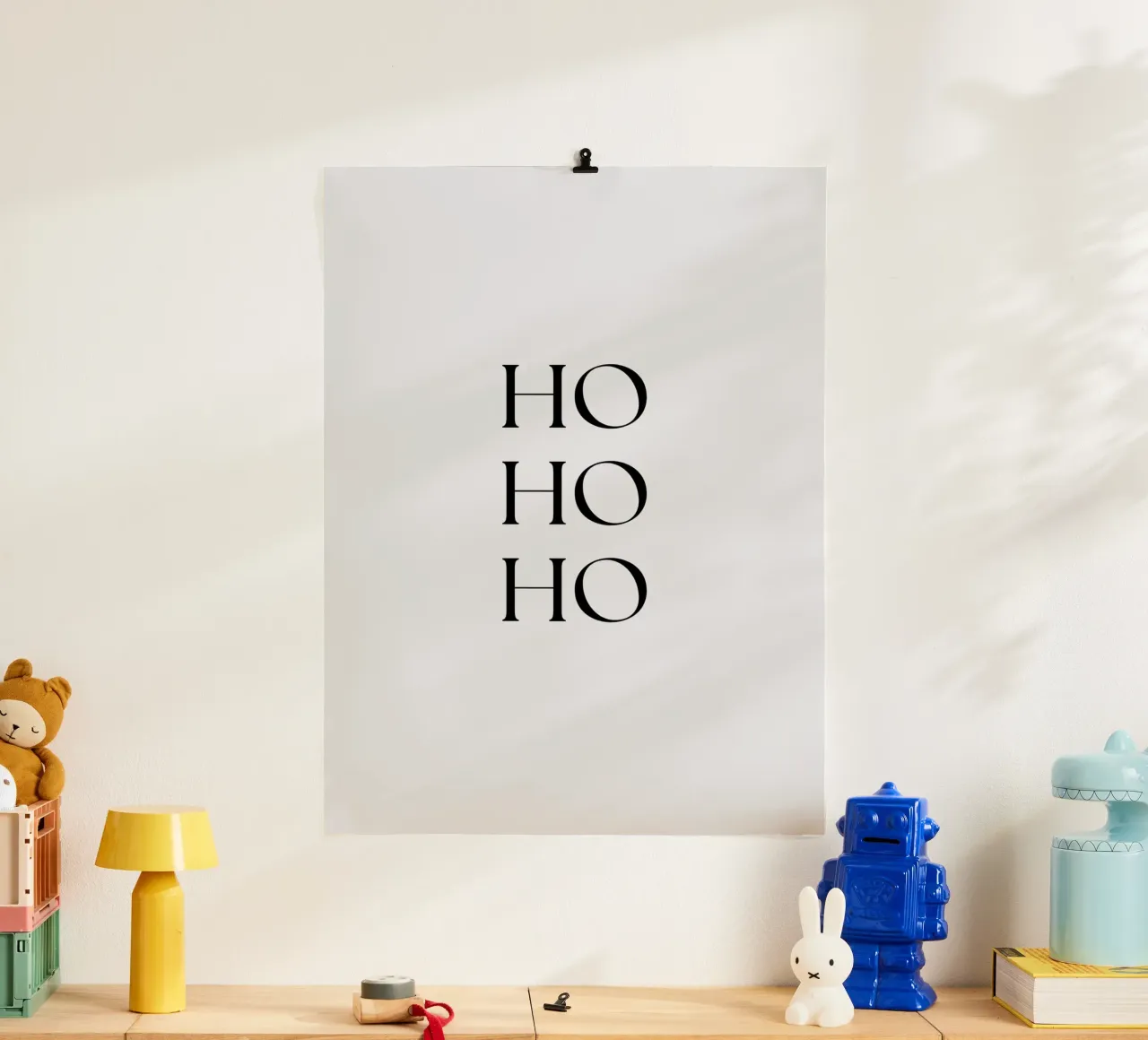 HO HO HO. Blanc. poster by AlbertKlee