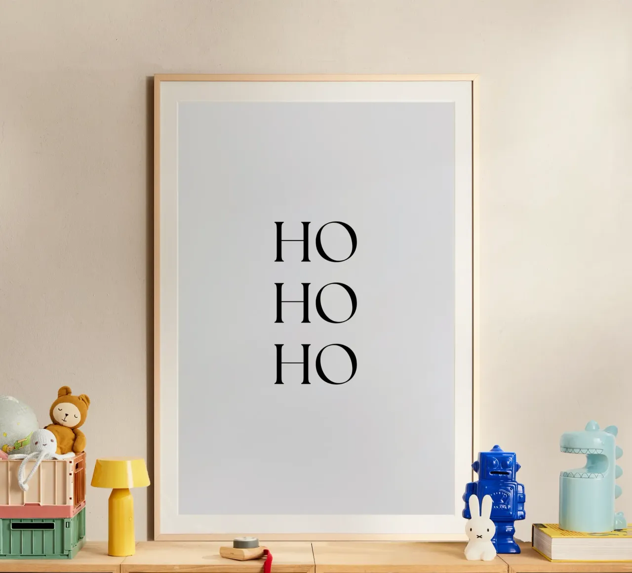 HO HO HO. Blanc. poster by AlbertKlee